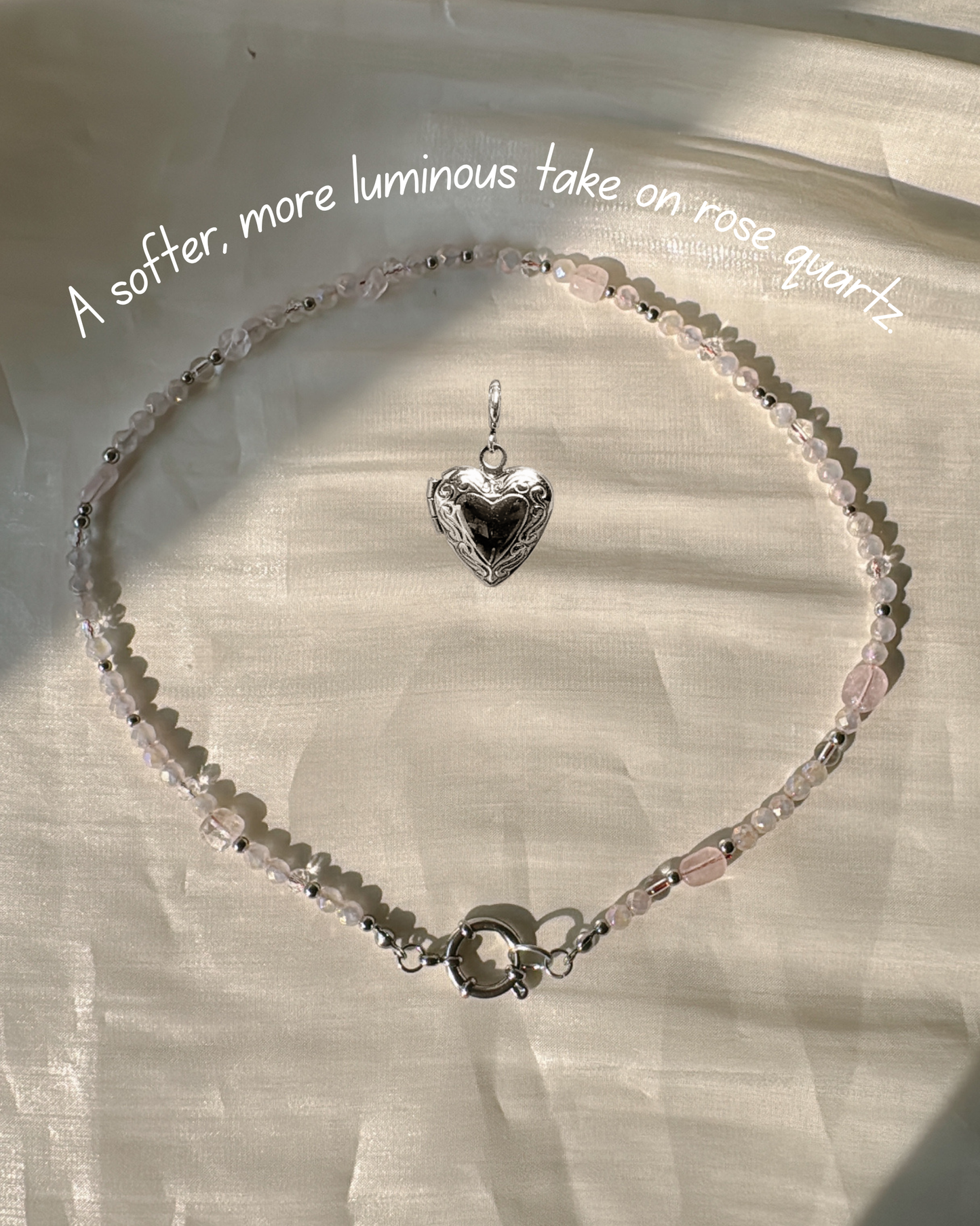 Rose Quartz + Locket  | Serena Set