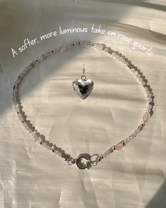 Rose Quartz + Locket  | Serena Set
