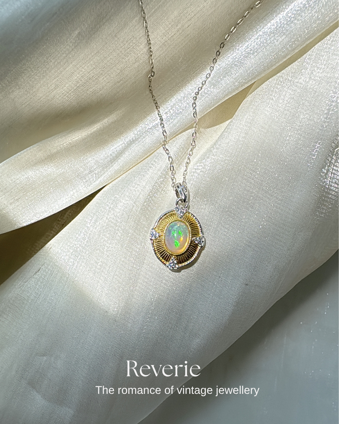 Opal Reverie Two-tone Necklace