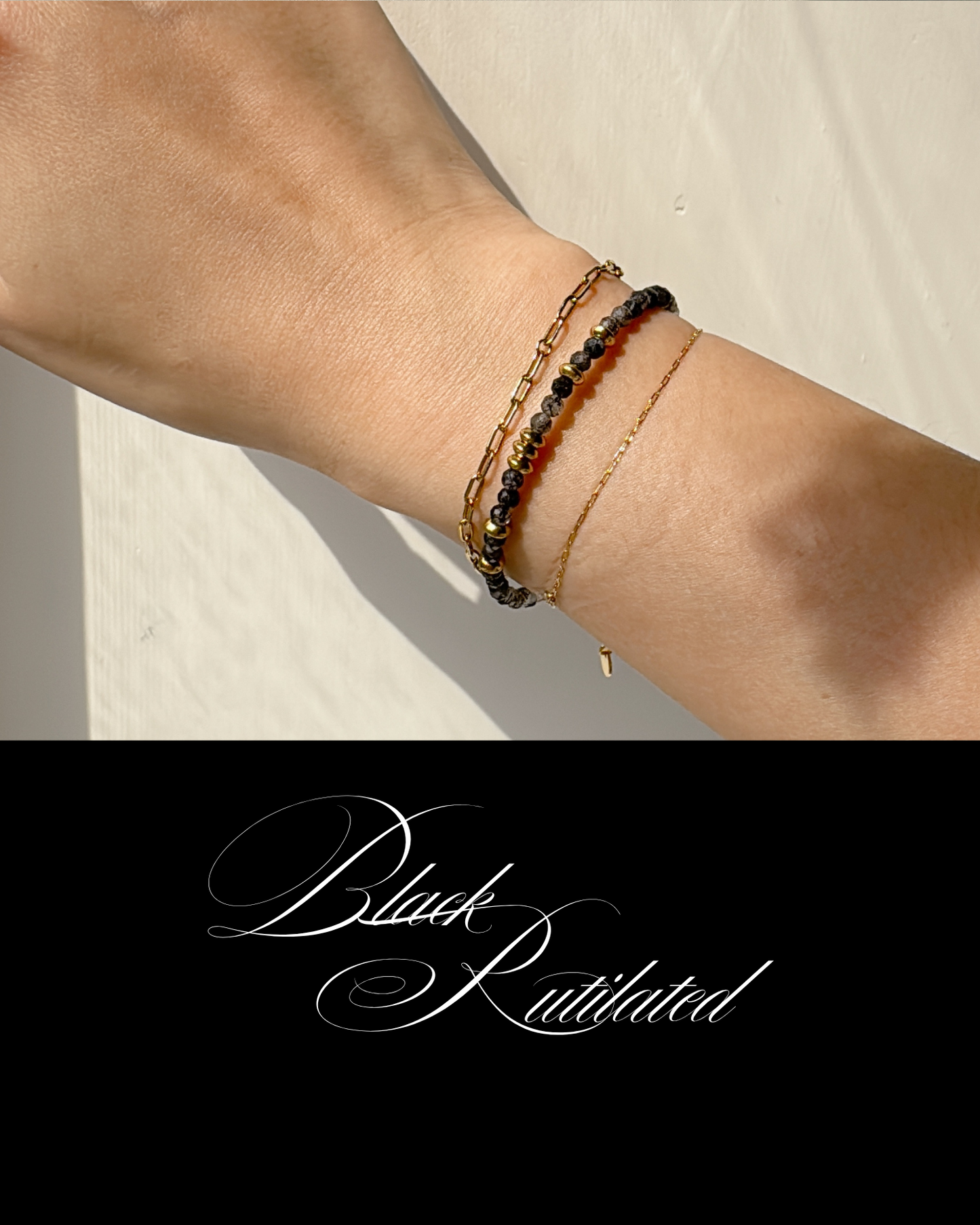 Black Rutilated Bracelet