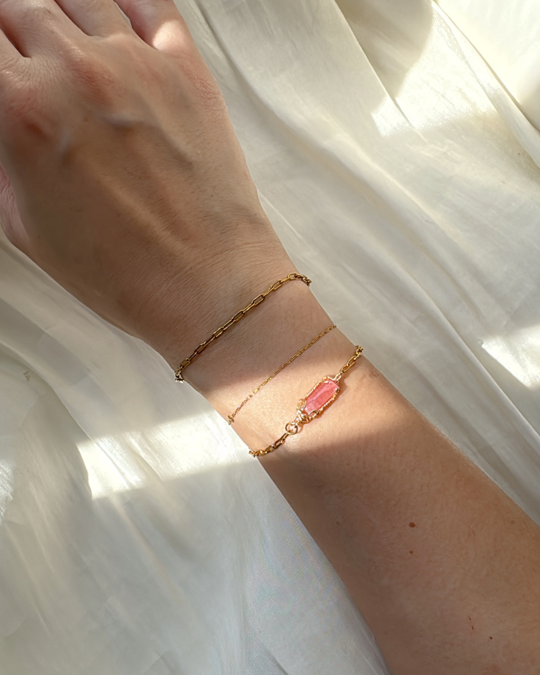 Rhodochrosite Quietly Bloom Necklace & Bracelet
