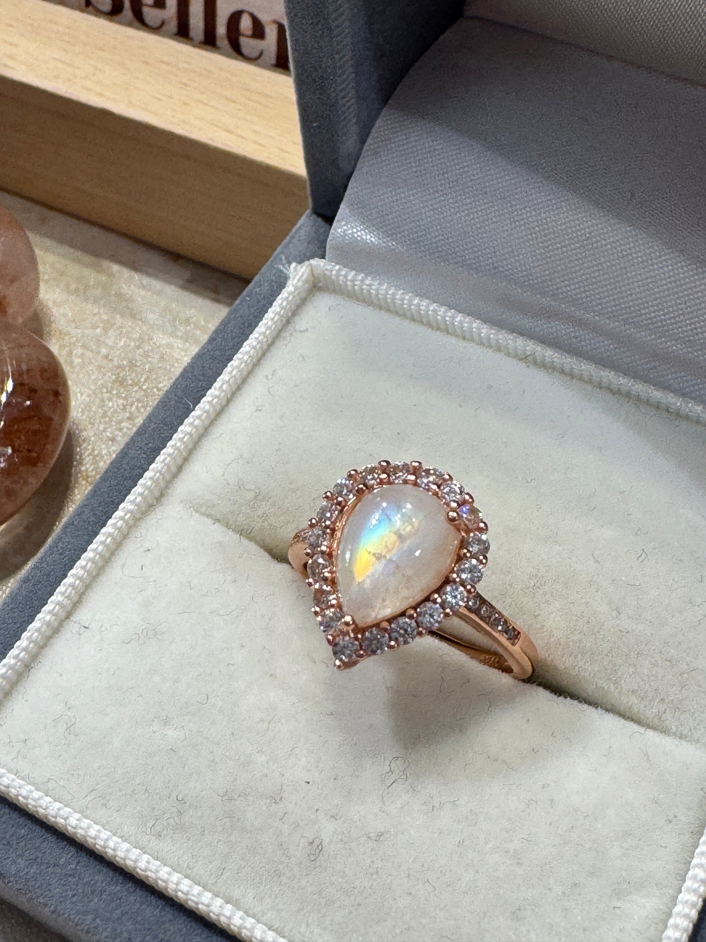 Pear-Shape Moonstone Rings