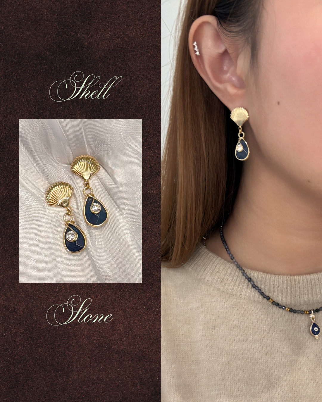 Athena Stone Earrings | Sandstone