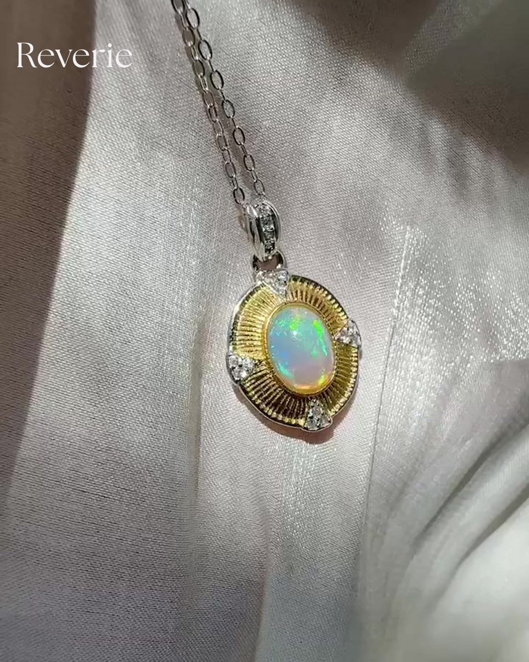 Opal Reverie Two-tone Necklace