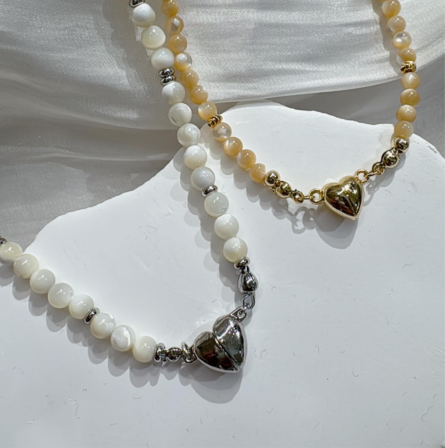 I Mag(net) You * Mother of Pearl necklace
