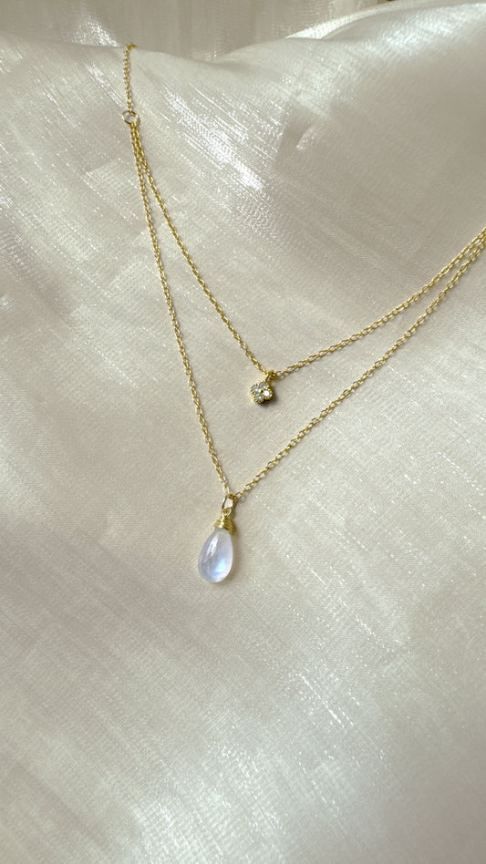 Moonstone Layers Necklace