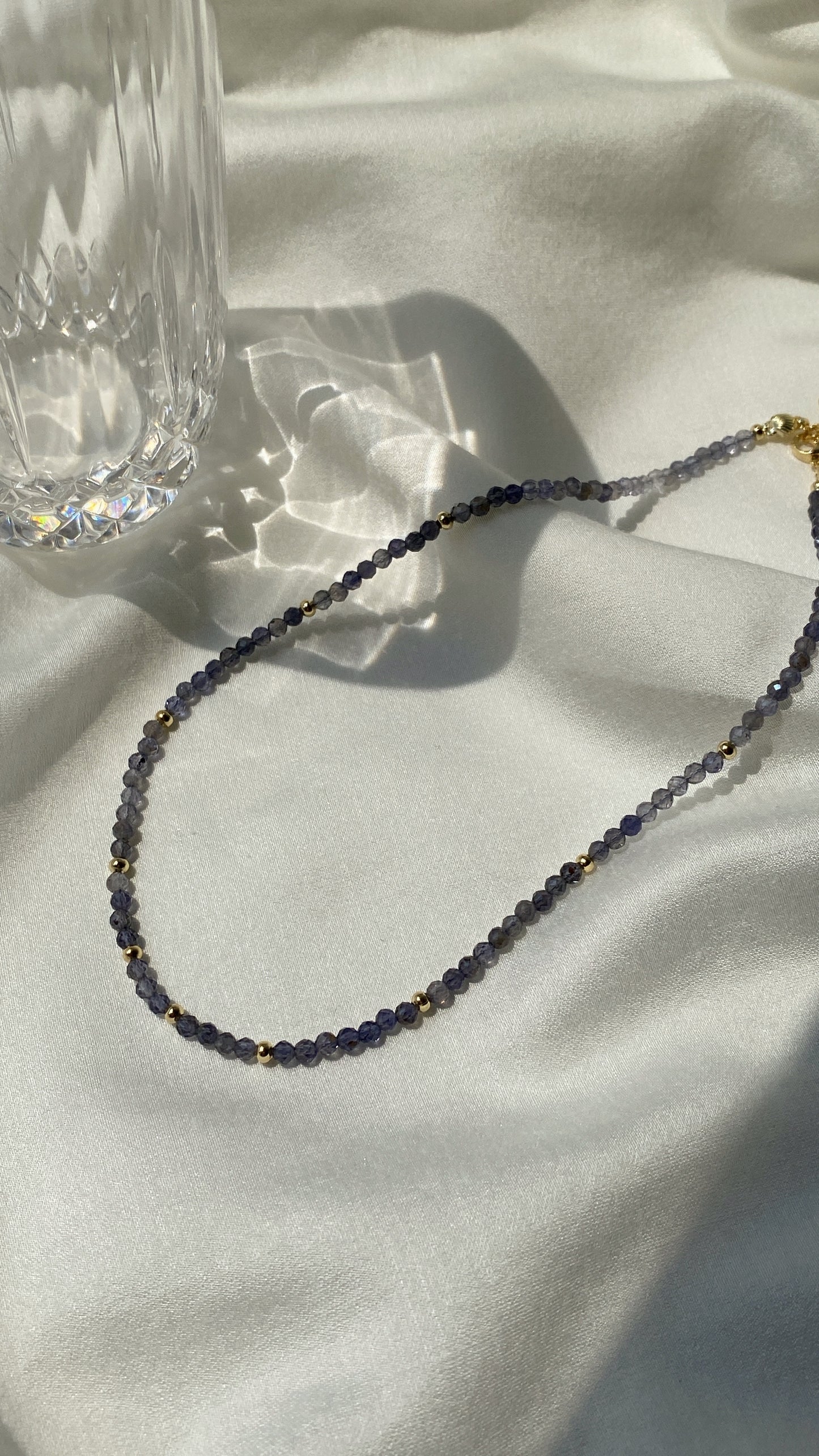 Iolite Sparkle Ball Ball Necklace