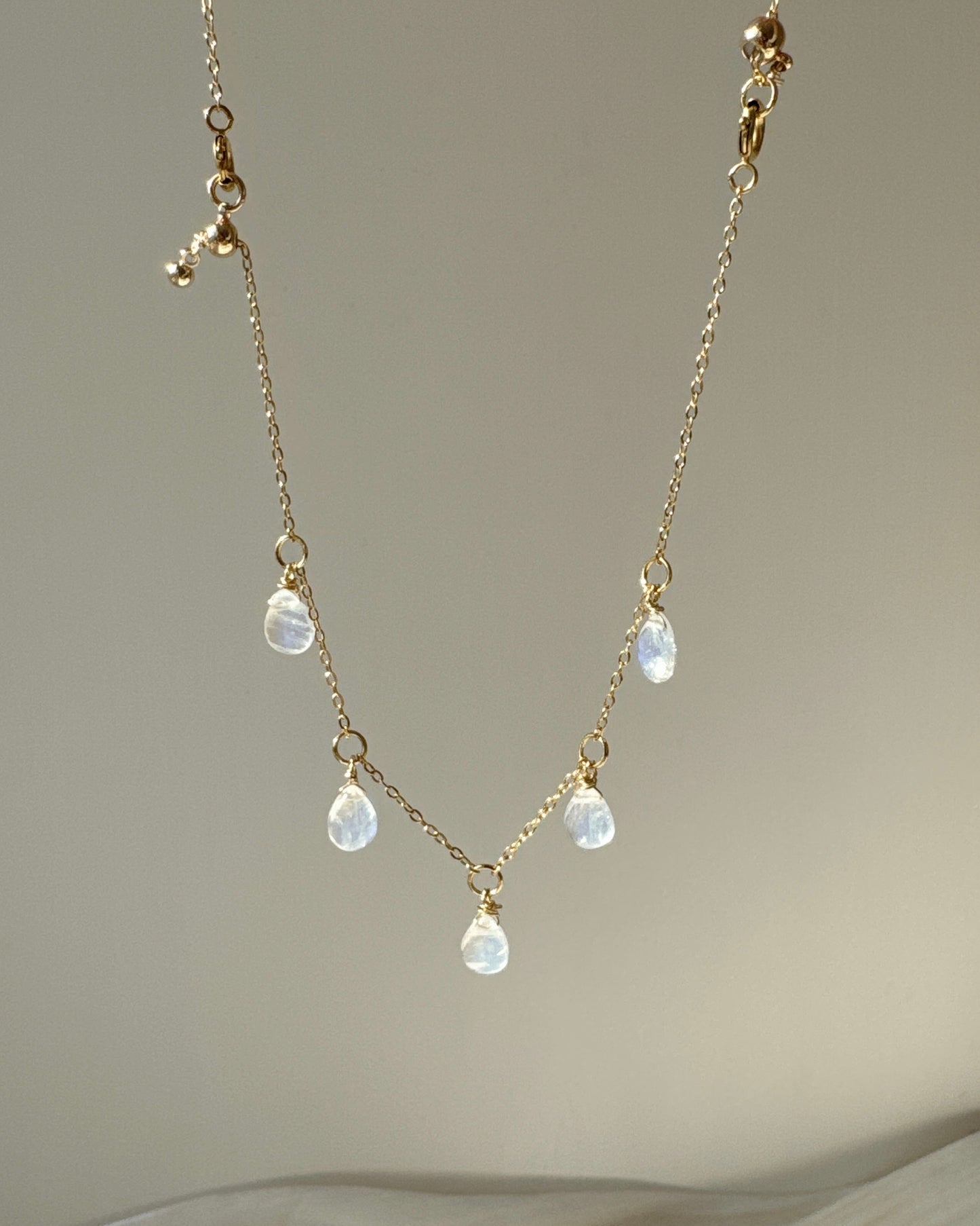 5 Drops Moonstone 2ways Necklace