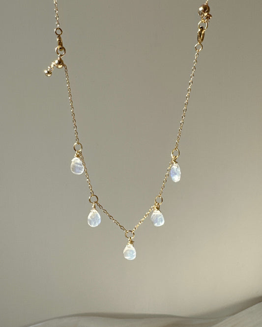 5 Drops Moonstone 2ways Necklace