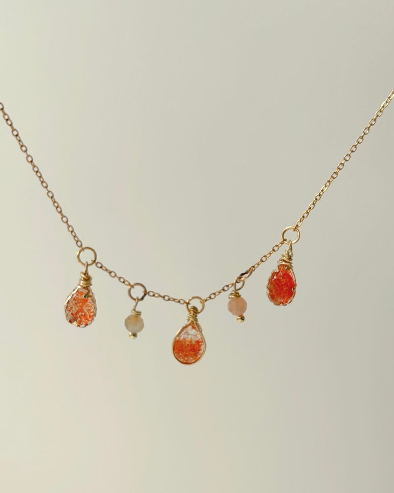 3 Drops 2ways Necklace|Tanzanite| Moonstone