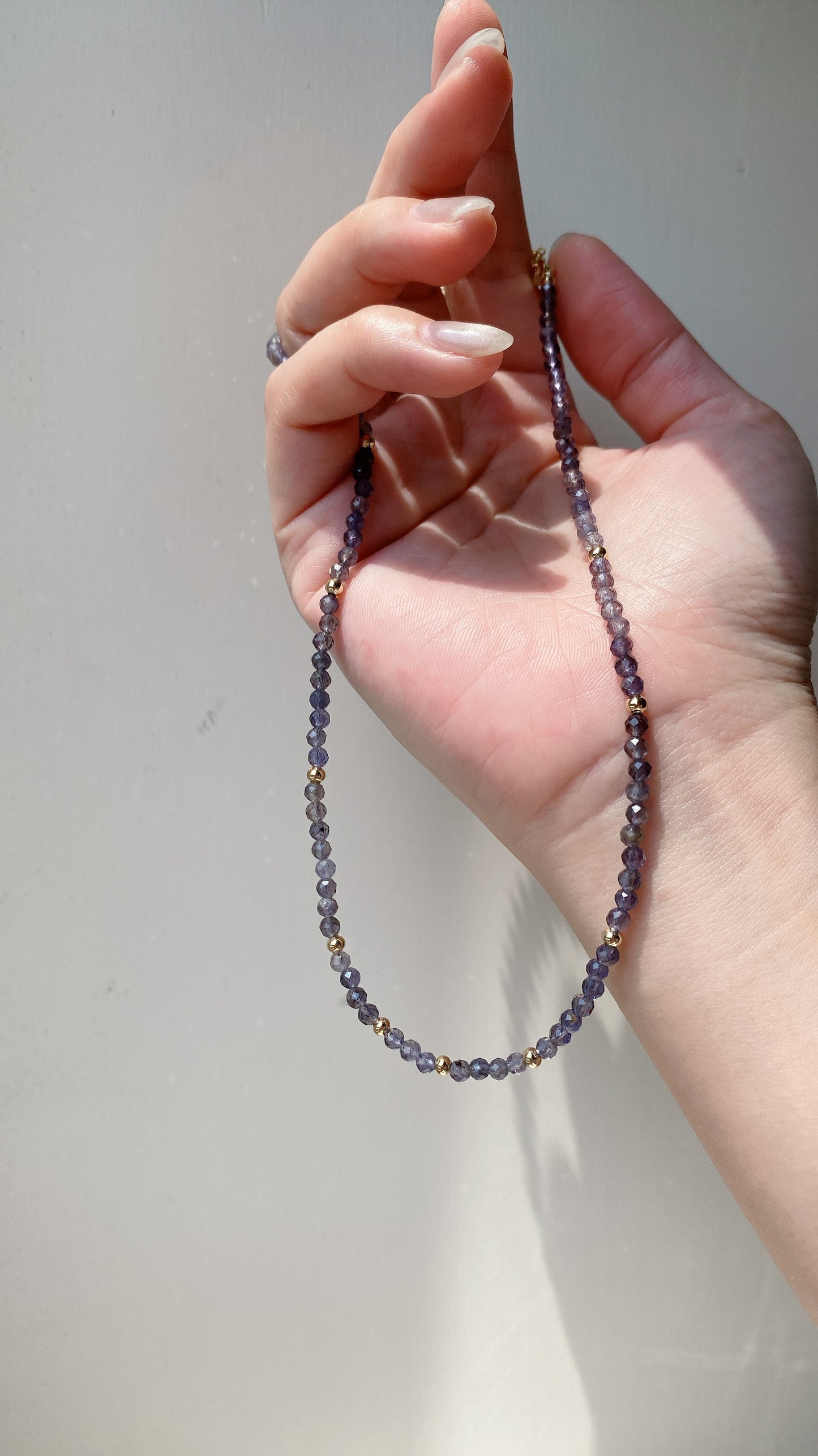 Iolite Sparkle Ball Ball Necklace