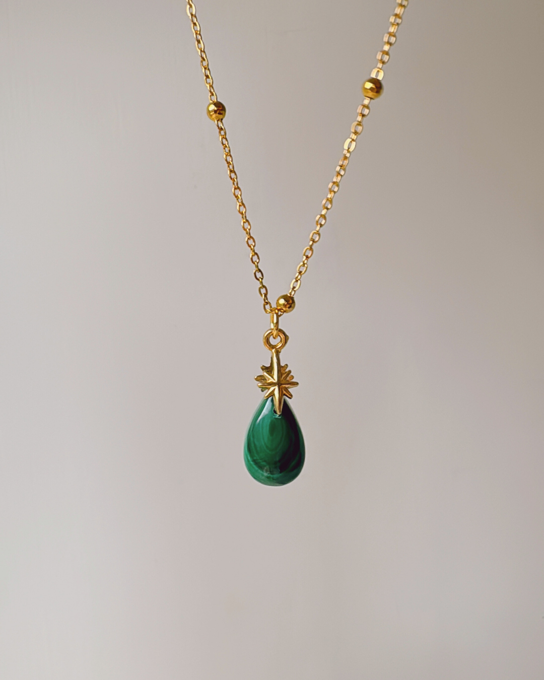 Malachite Stellar Ray Necklace