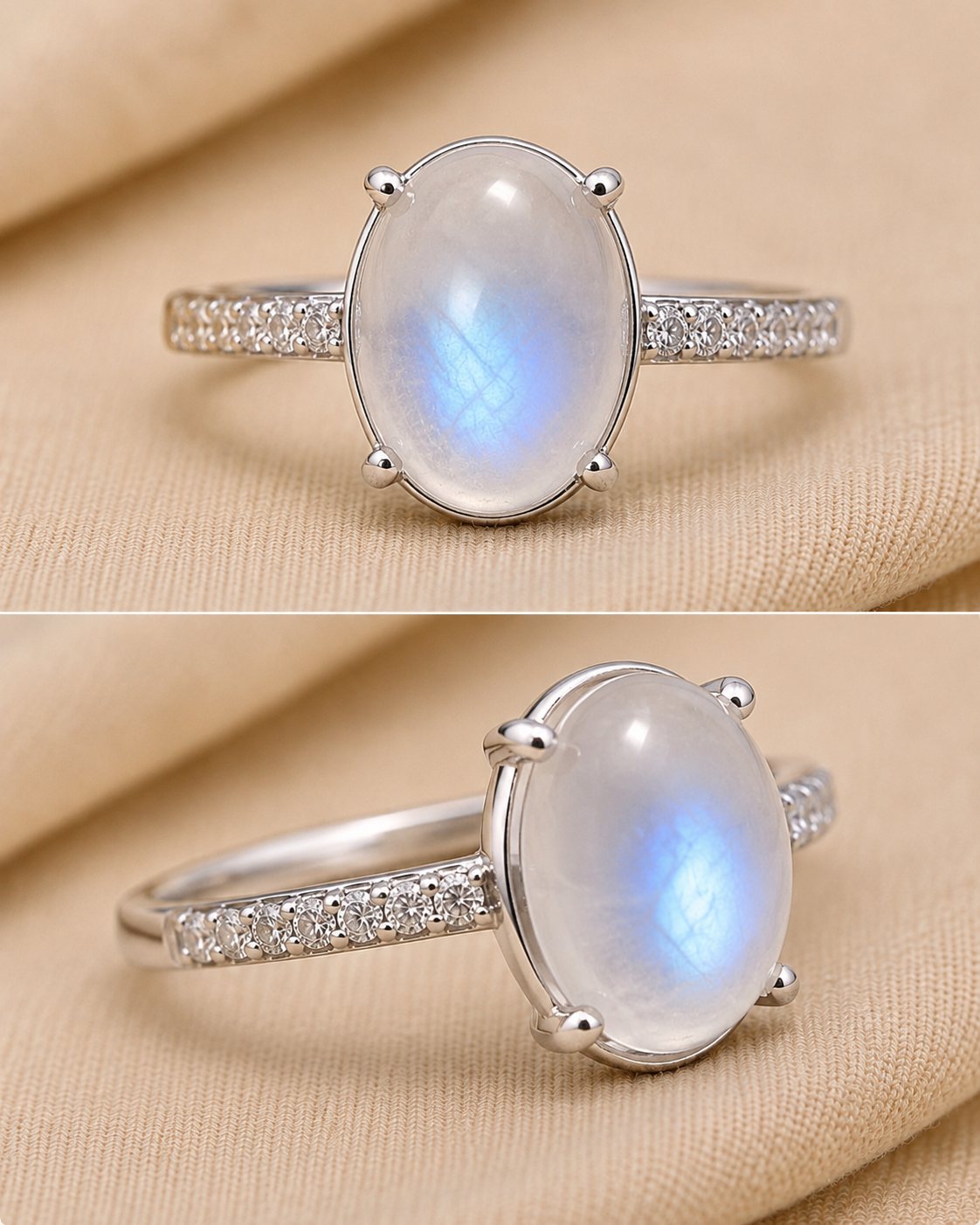 Moonstone Rings | 8x10mm | Pre-order
