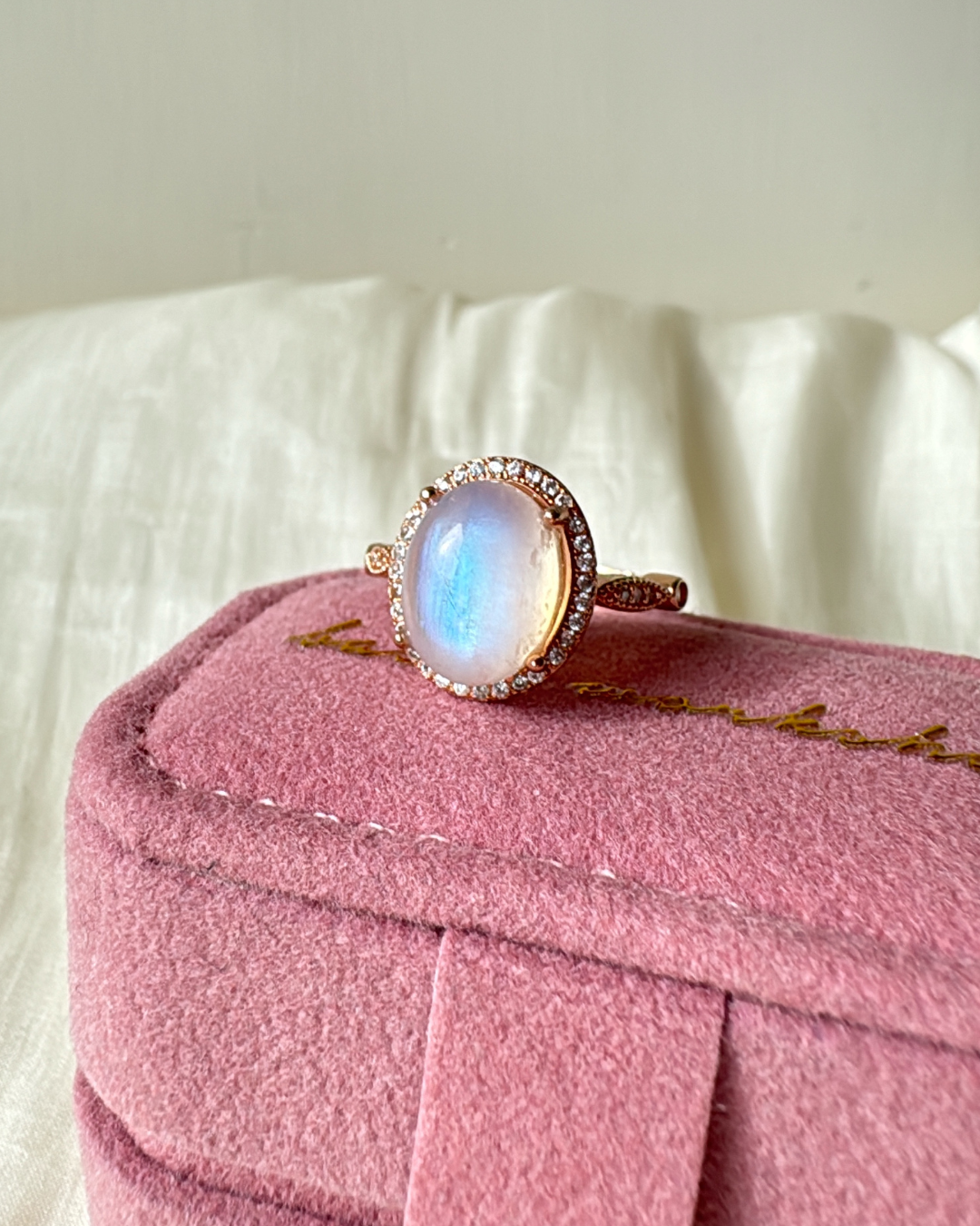 Moonstone minimalist Rings