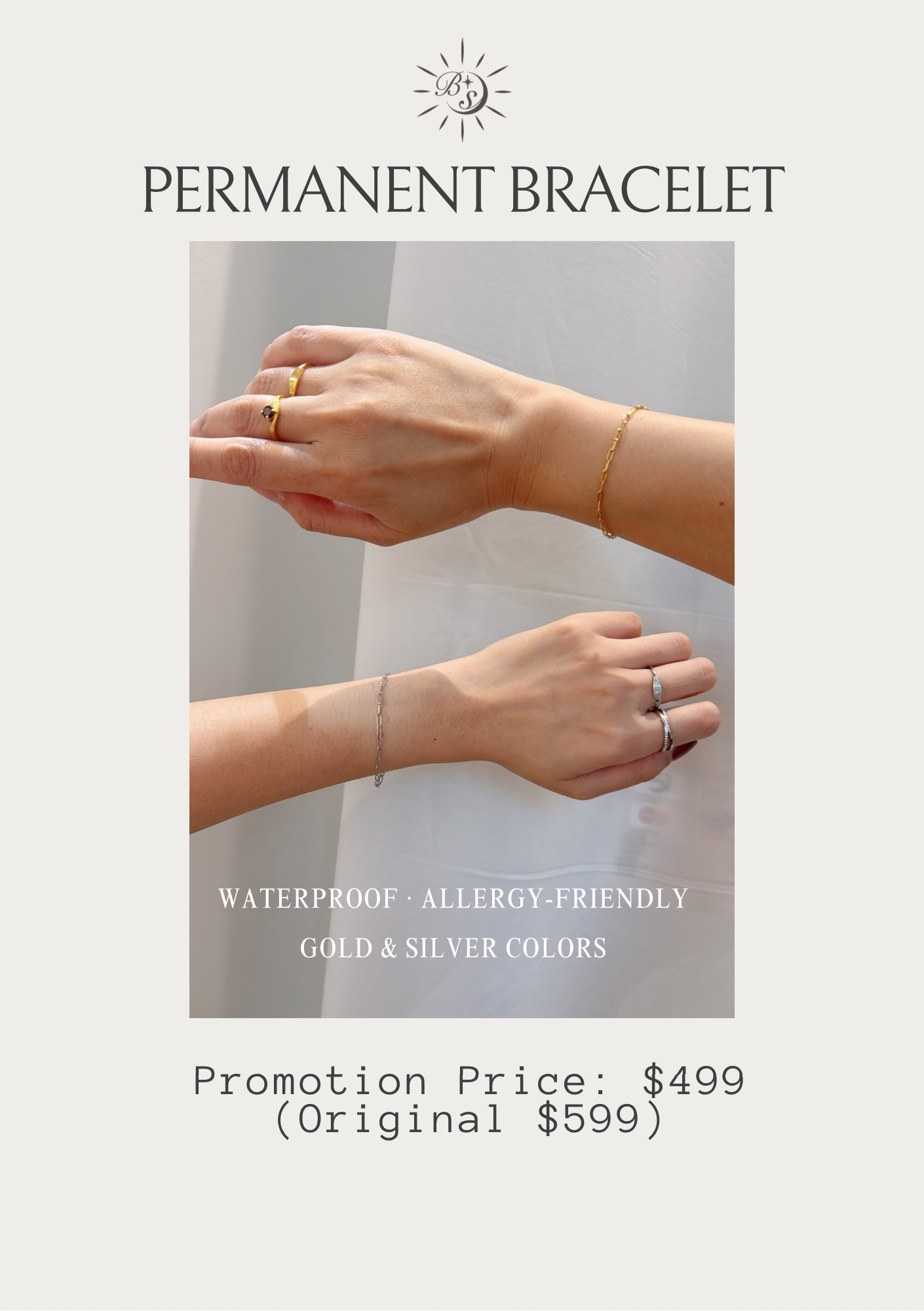 Permanent Bracelet | Appointment Deposit|promotion $499