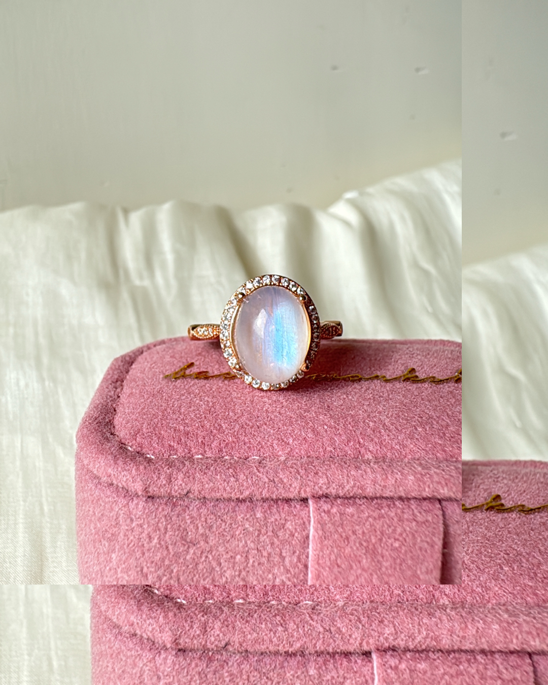 Moonstone minimalist Rings
