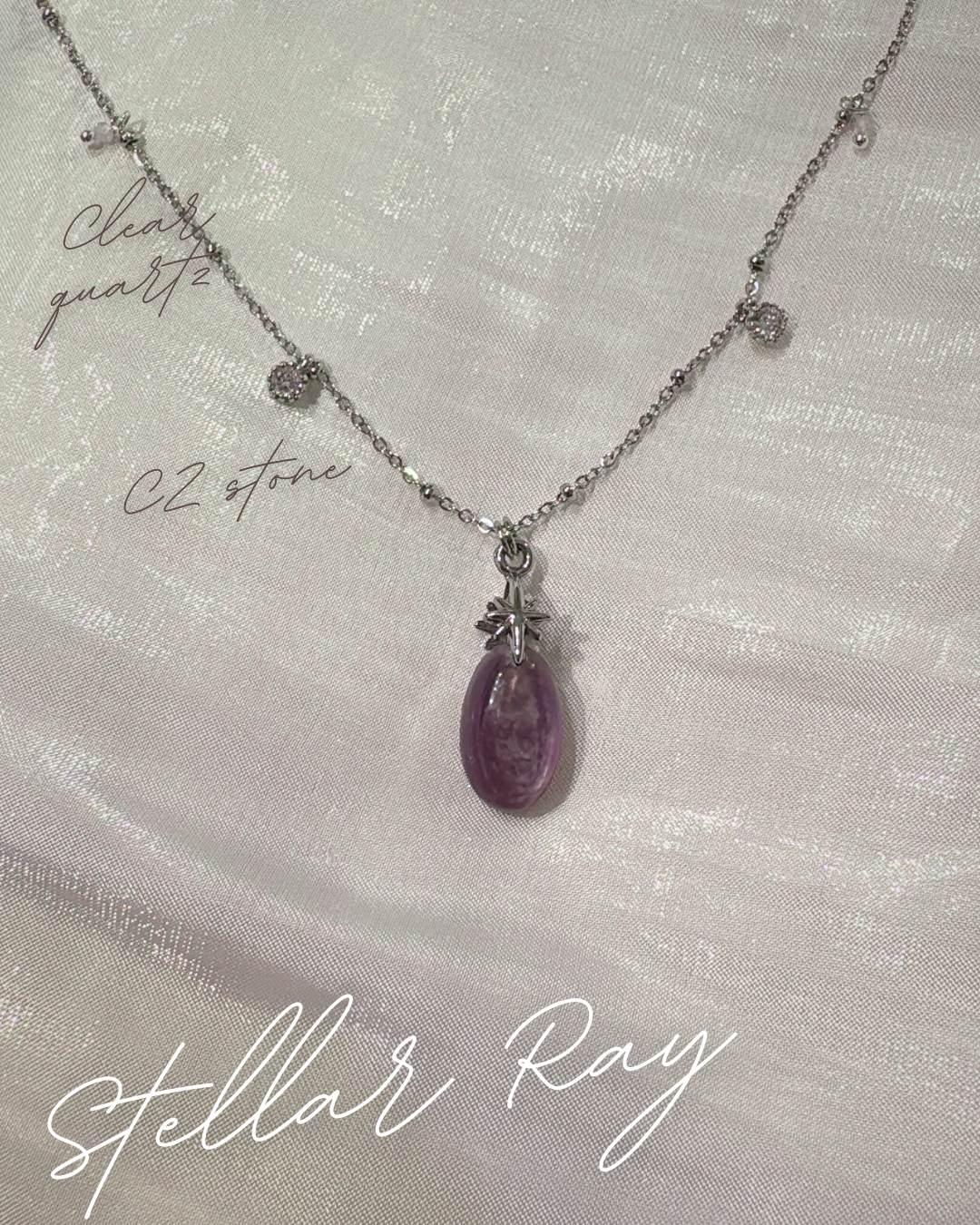 Lepidolite Glow in light Necklaces