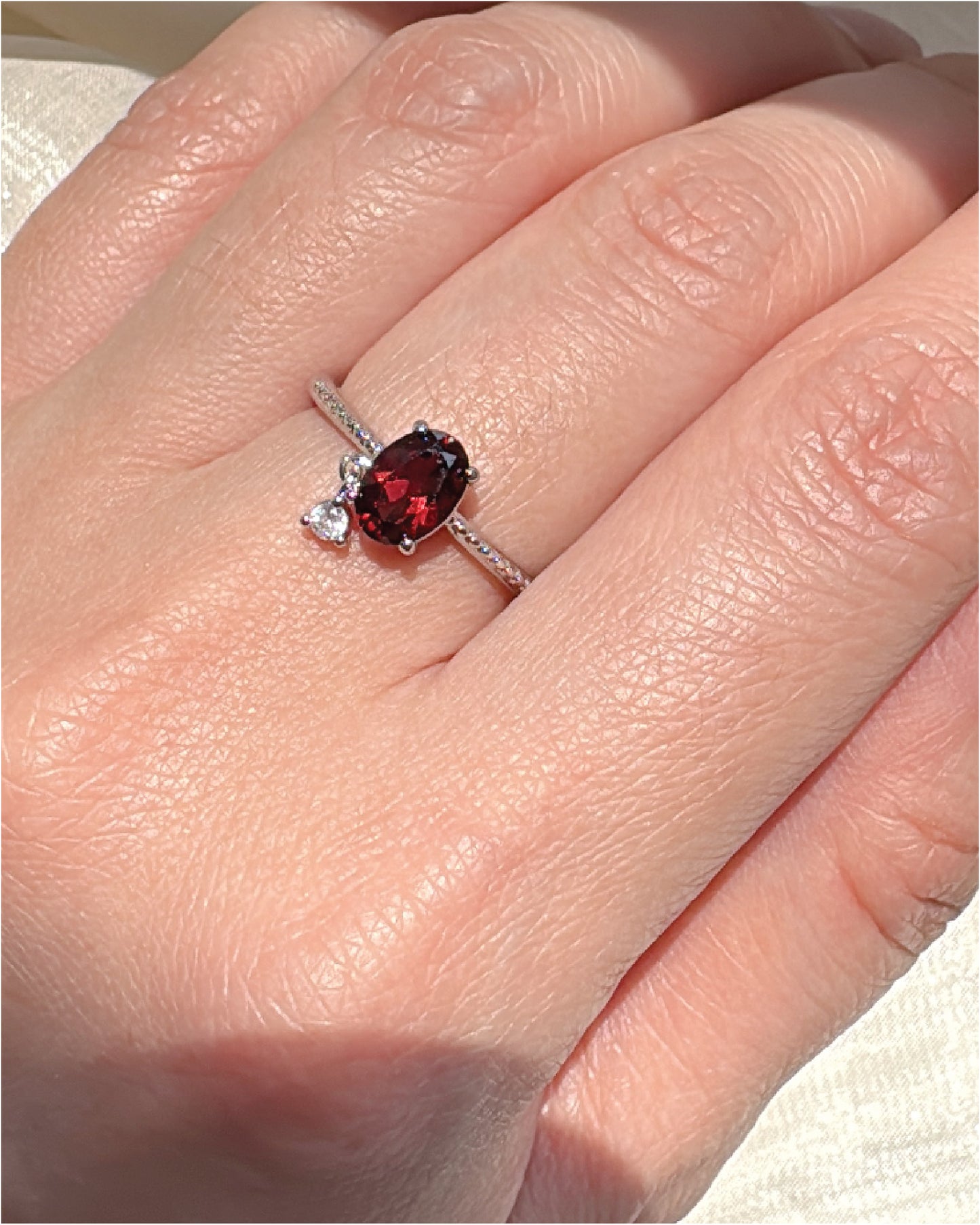 Glimmer Garnet Ring