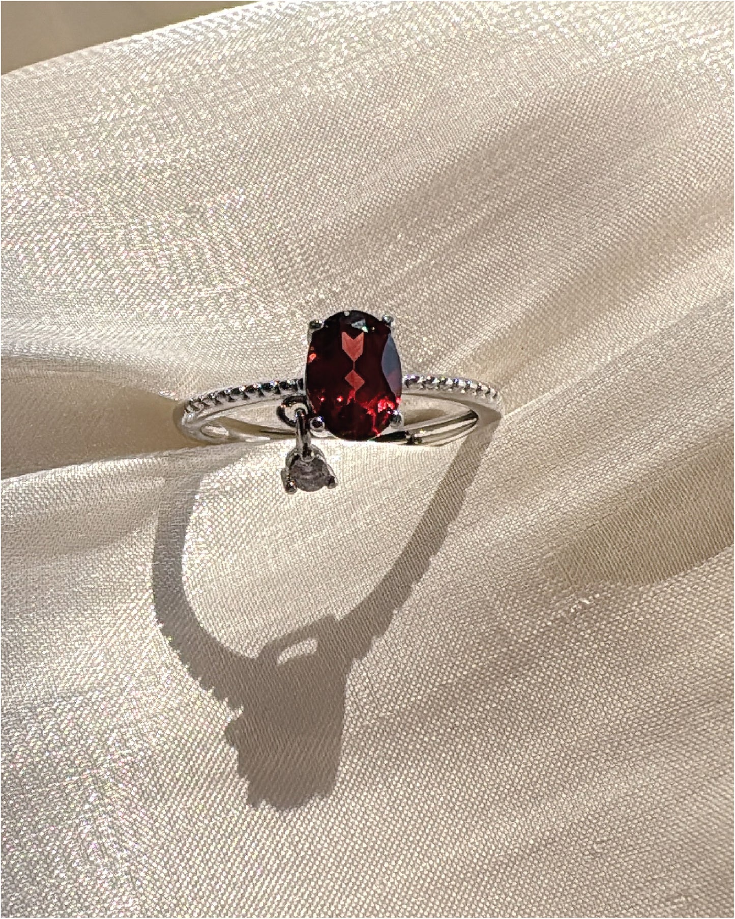 Glimmer Garnet Ring
