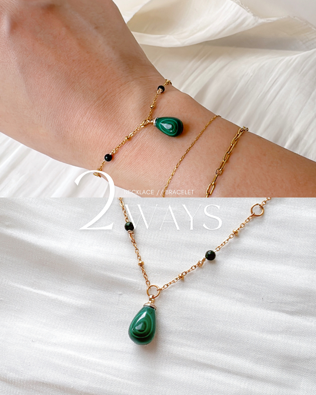 Malachite 2ways Necklace