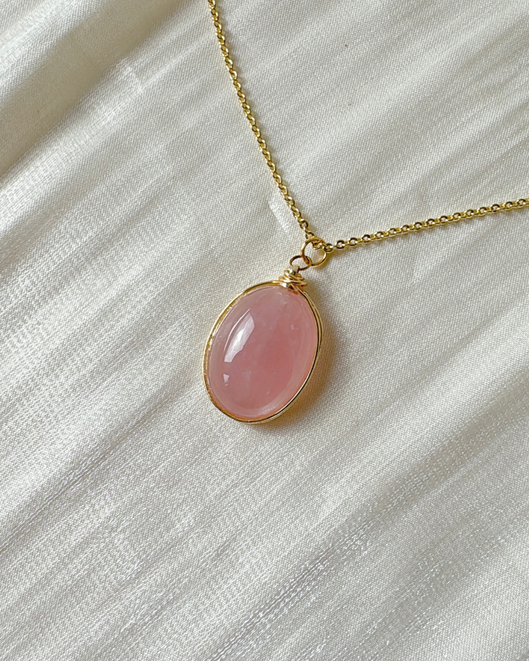 Solace Rose Quartz Long Necklace