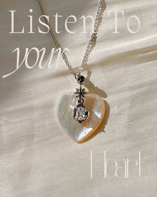 Mother of pearl Heart Necklace