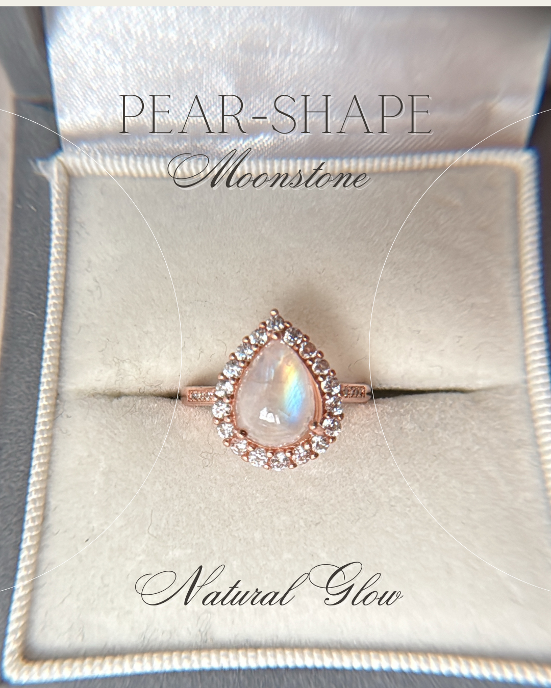 Pear-Shape Moonstone Rings