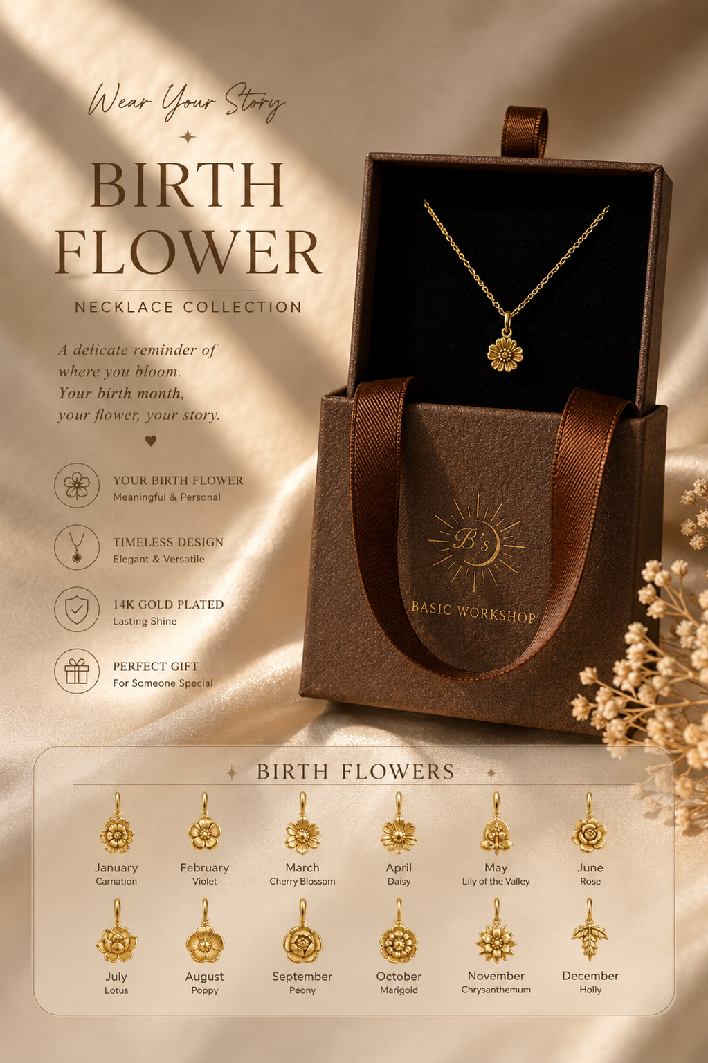 Birth Month Necklace