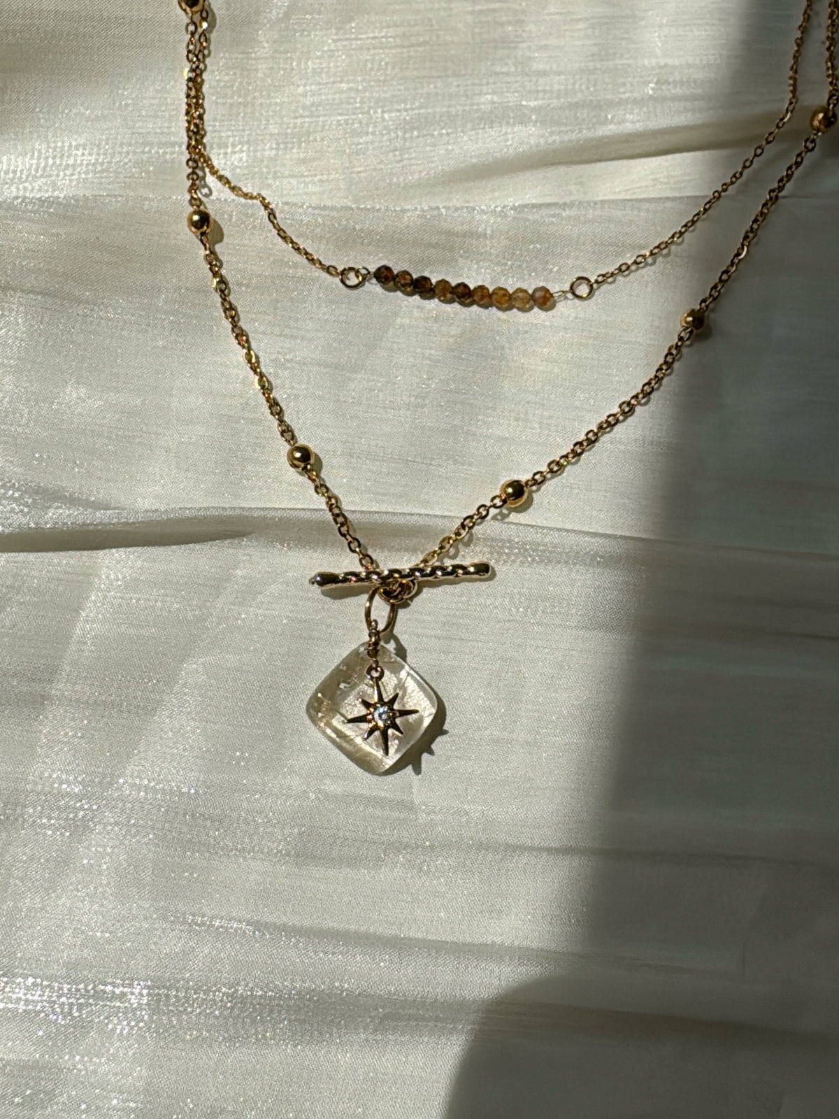 Golden Rutilated Quartz × T-Bar