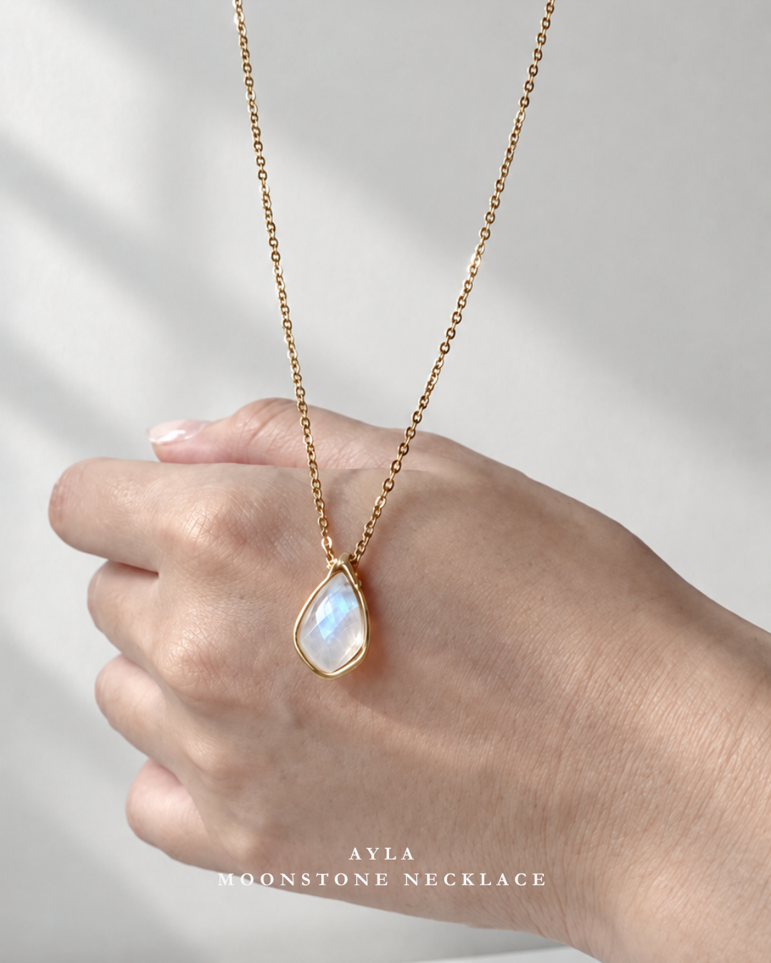 Blue Sheen Moonstone Necklace