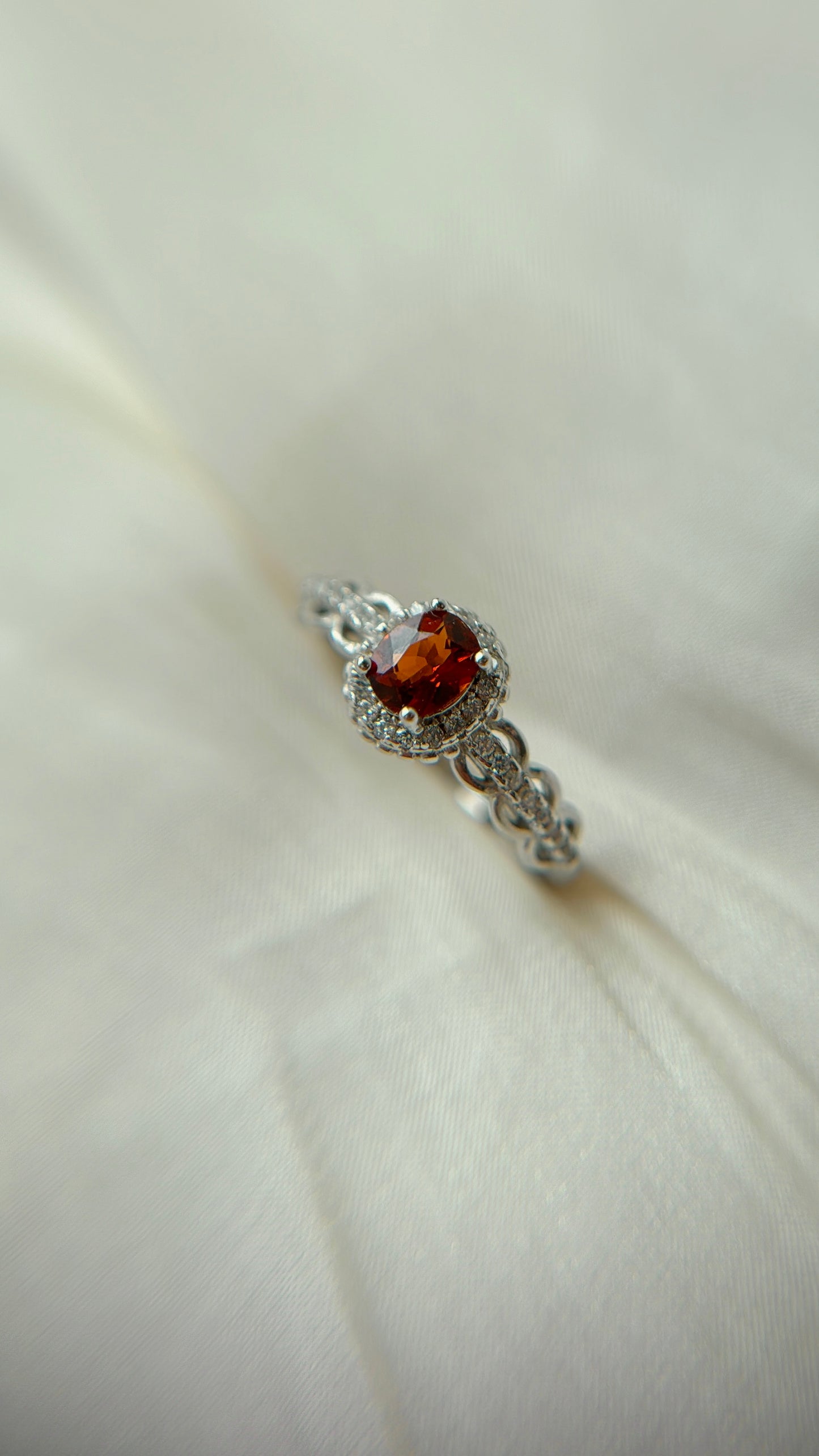 Heart Shape Garnet Rings