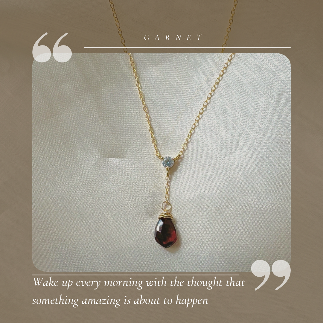 Y-Necklace | Garnet