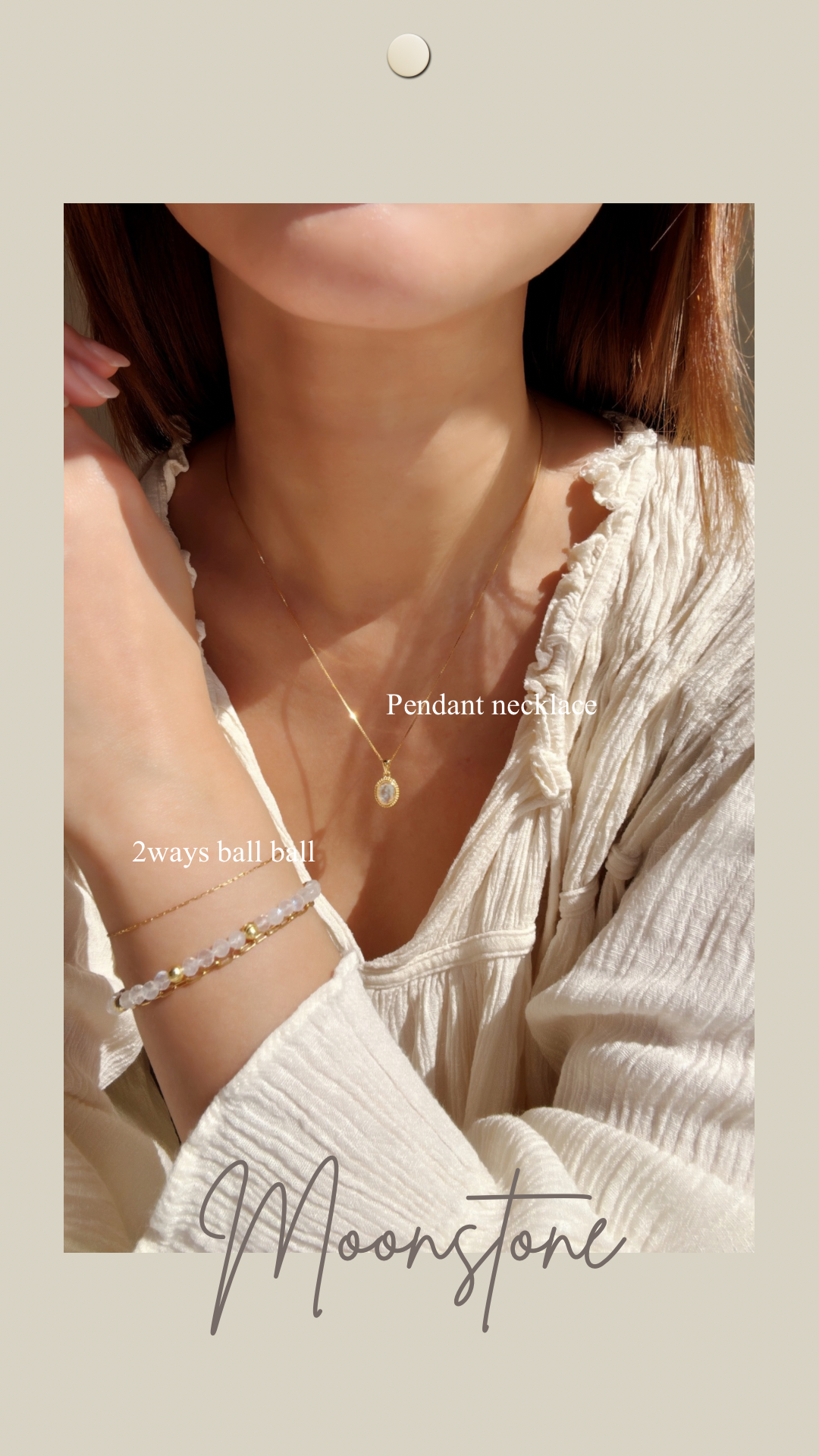 Dia Moonstone Necklace