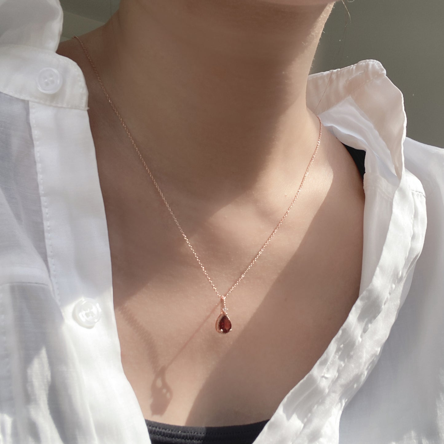 Pre-Order*Bell Garnet Necklace