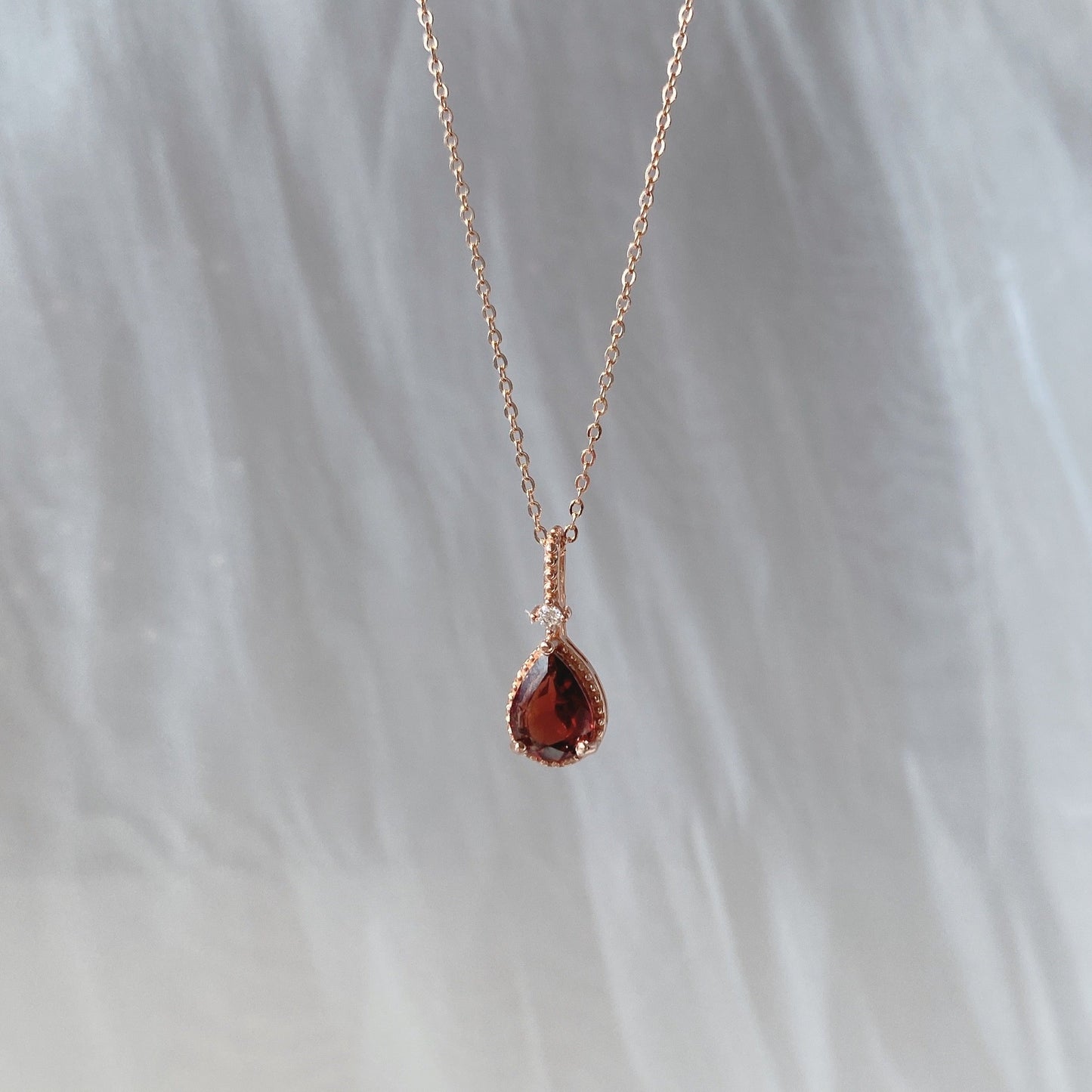 Pre-Order*Bell Garnet Necklace