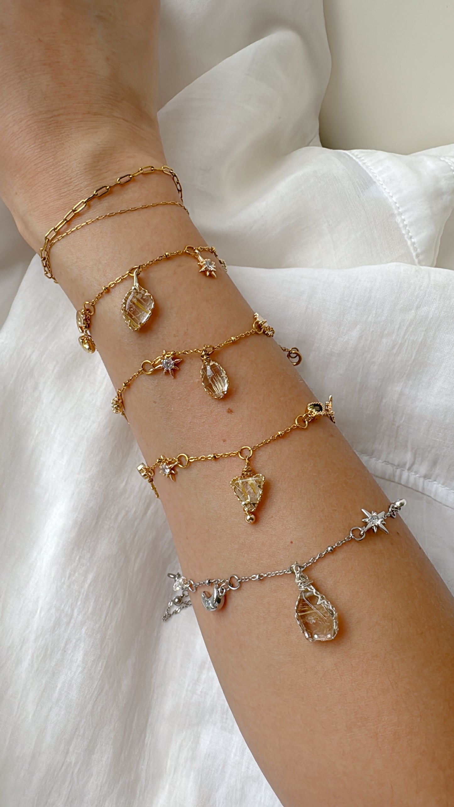 2ways | Gold Rutilated Necklace