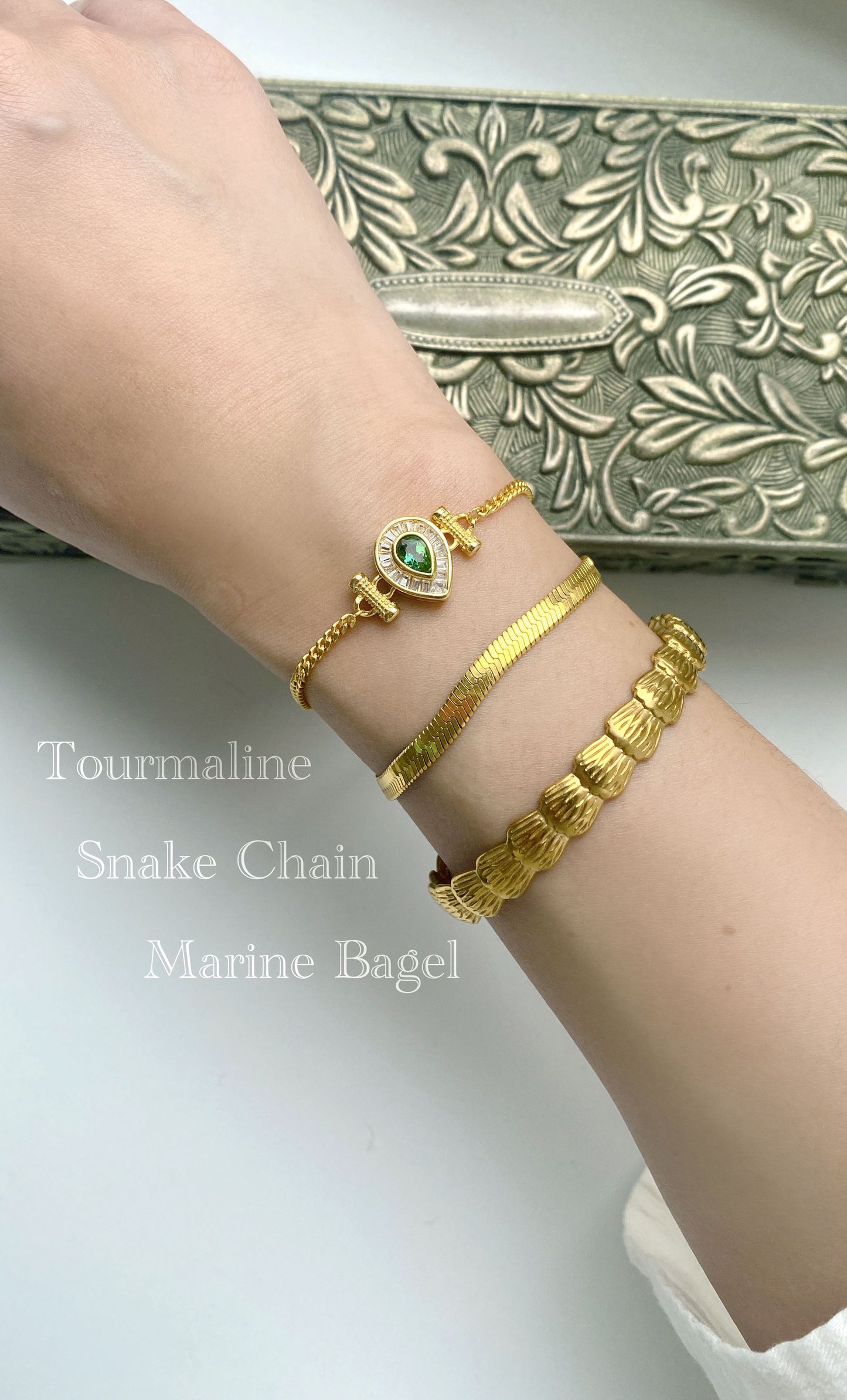 Opulent Baroque Tourmaline Bracelet stacks