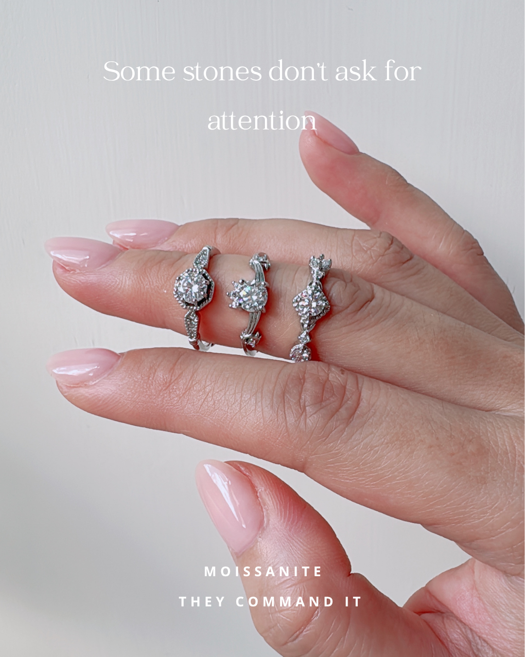 Moissanite vintage-inspired Ring | Camile · Evelyn · Seraphina