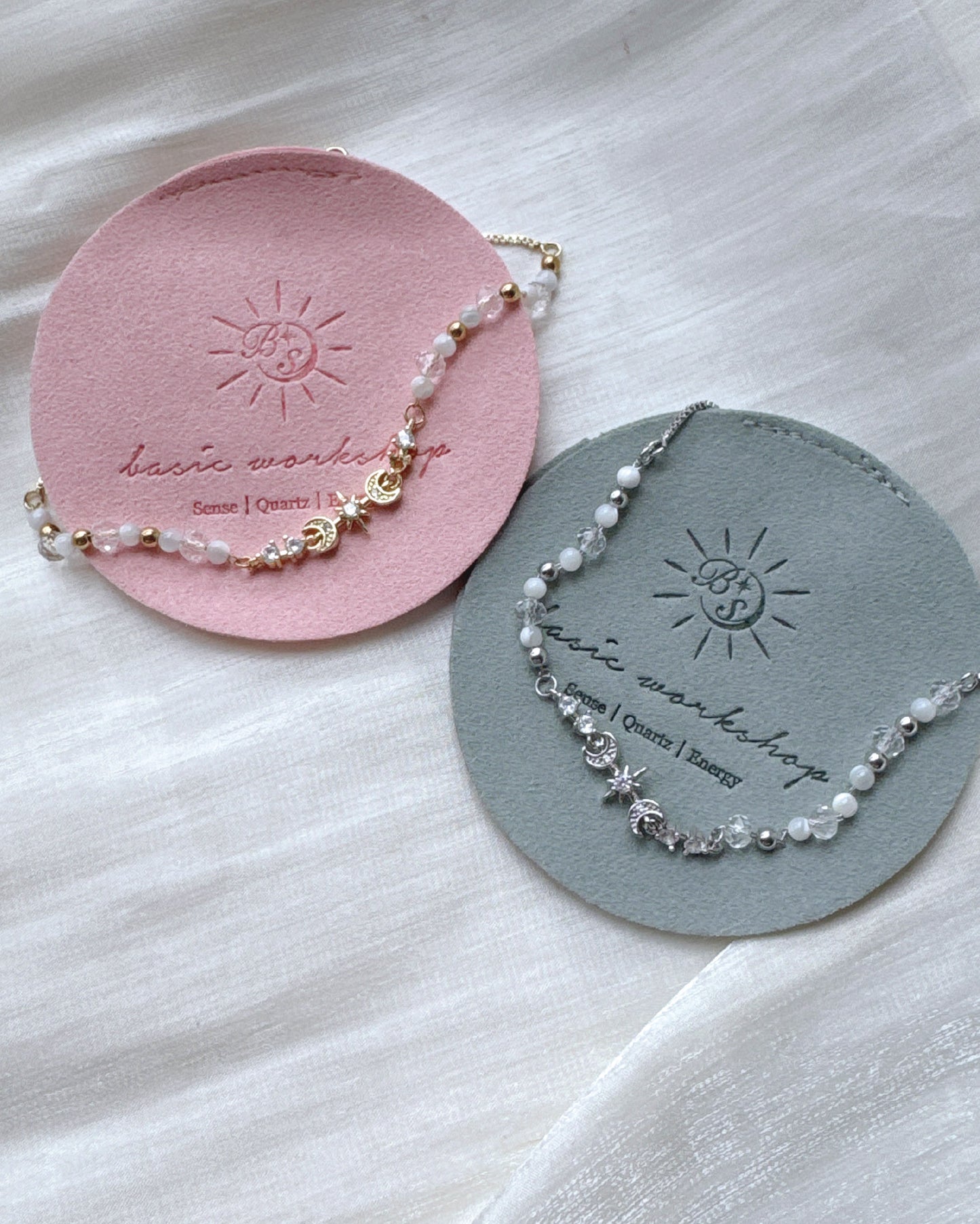 Celestial Bracelet | Mother of Pearl and Clear Quartz