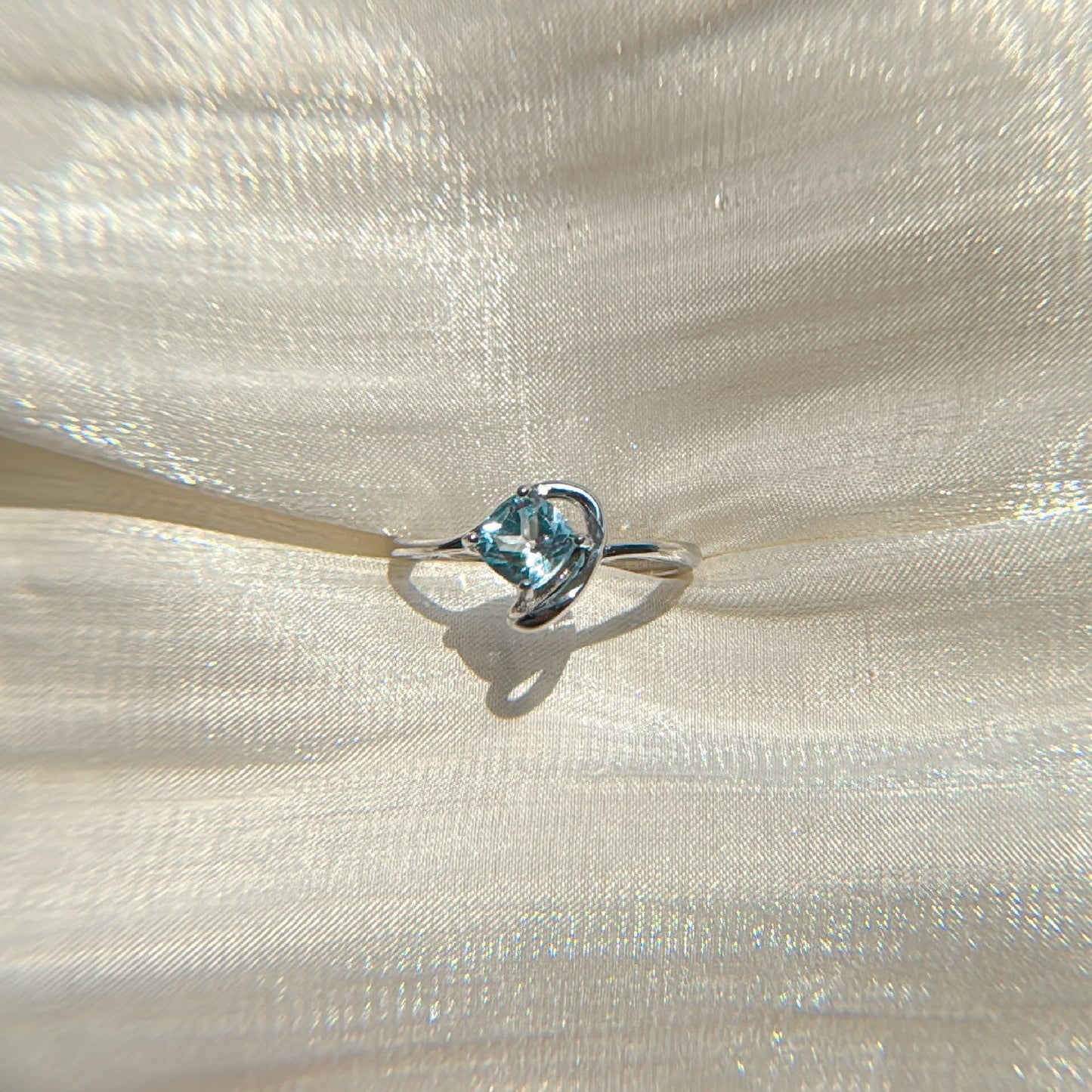 Topaz Hear Rings