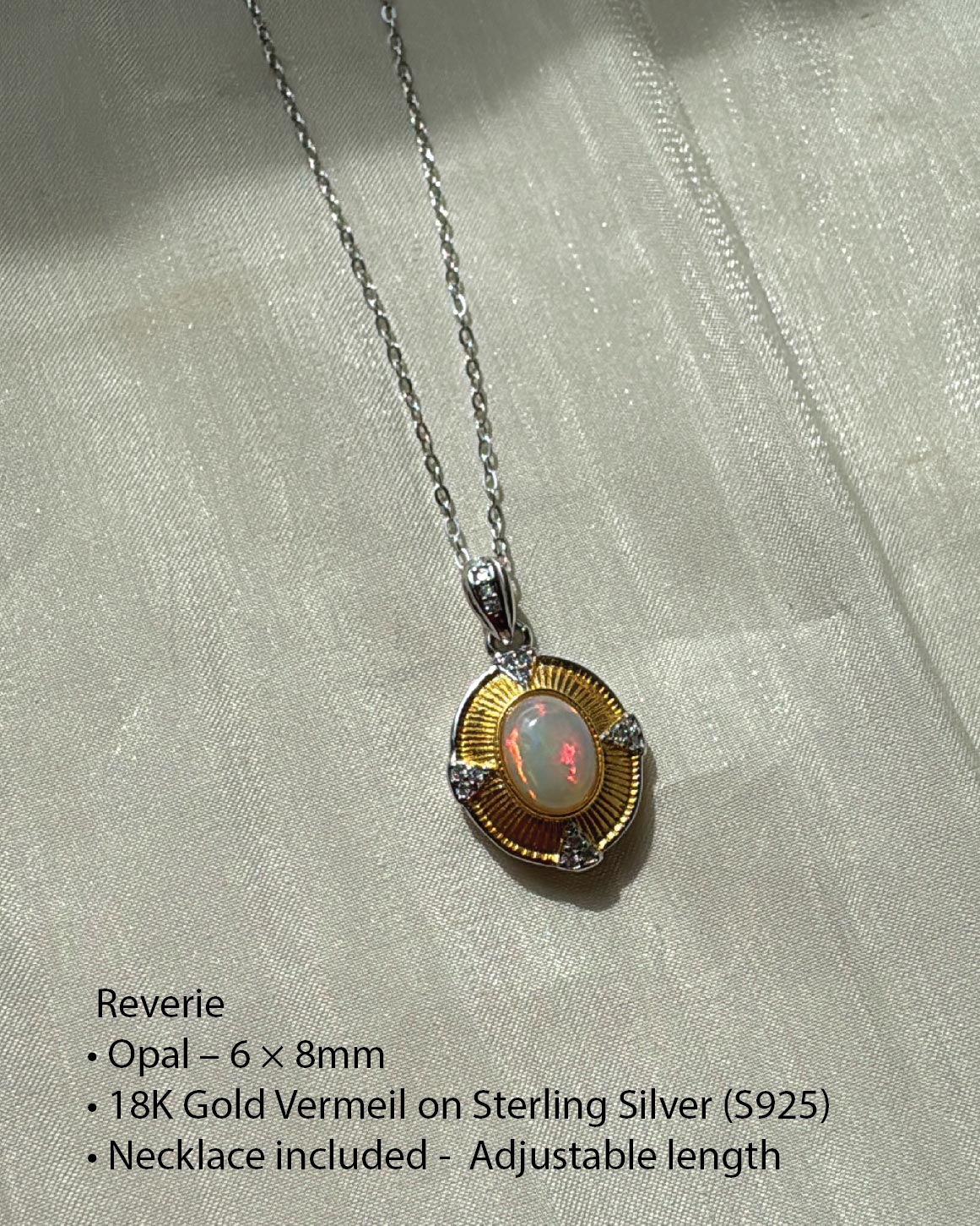 Opal Reverie Two-tone Necklace