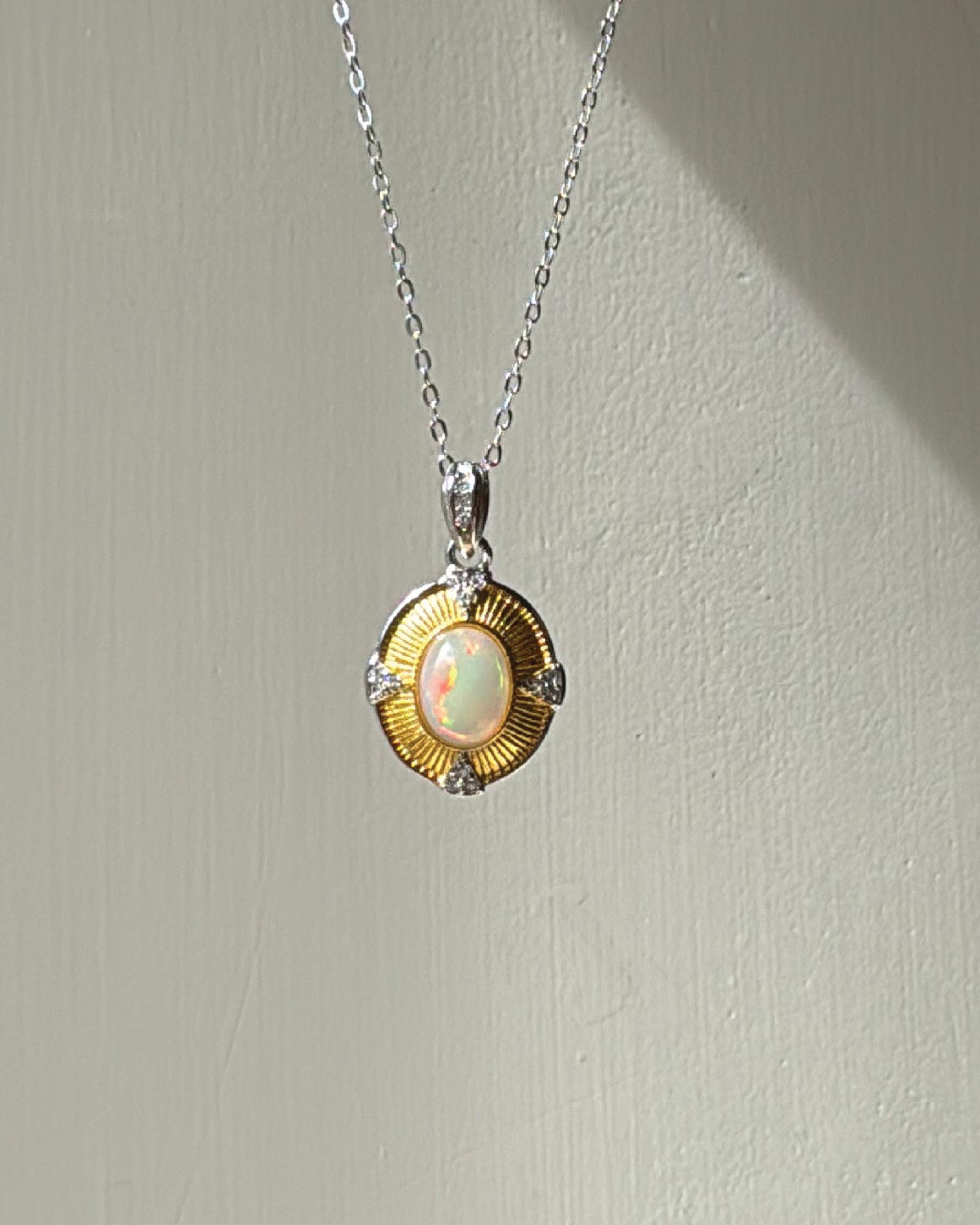Opal Reverie Two-tone Necklace