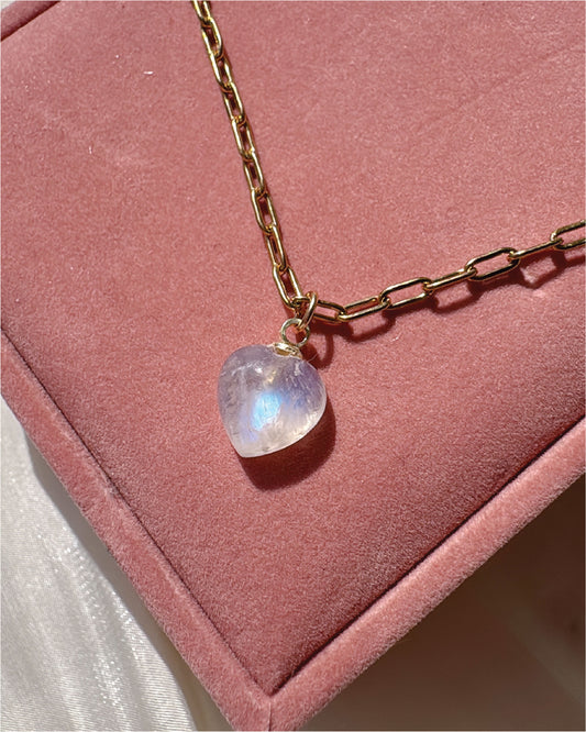 Moonstone Heart-Shape Necklace