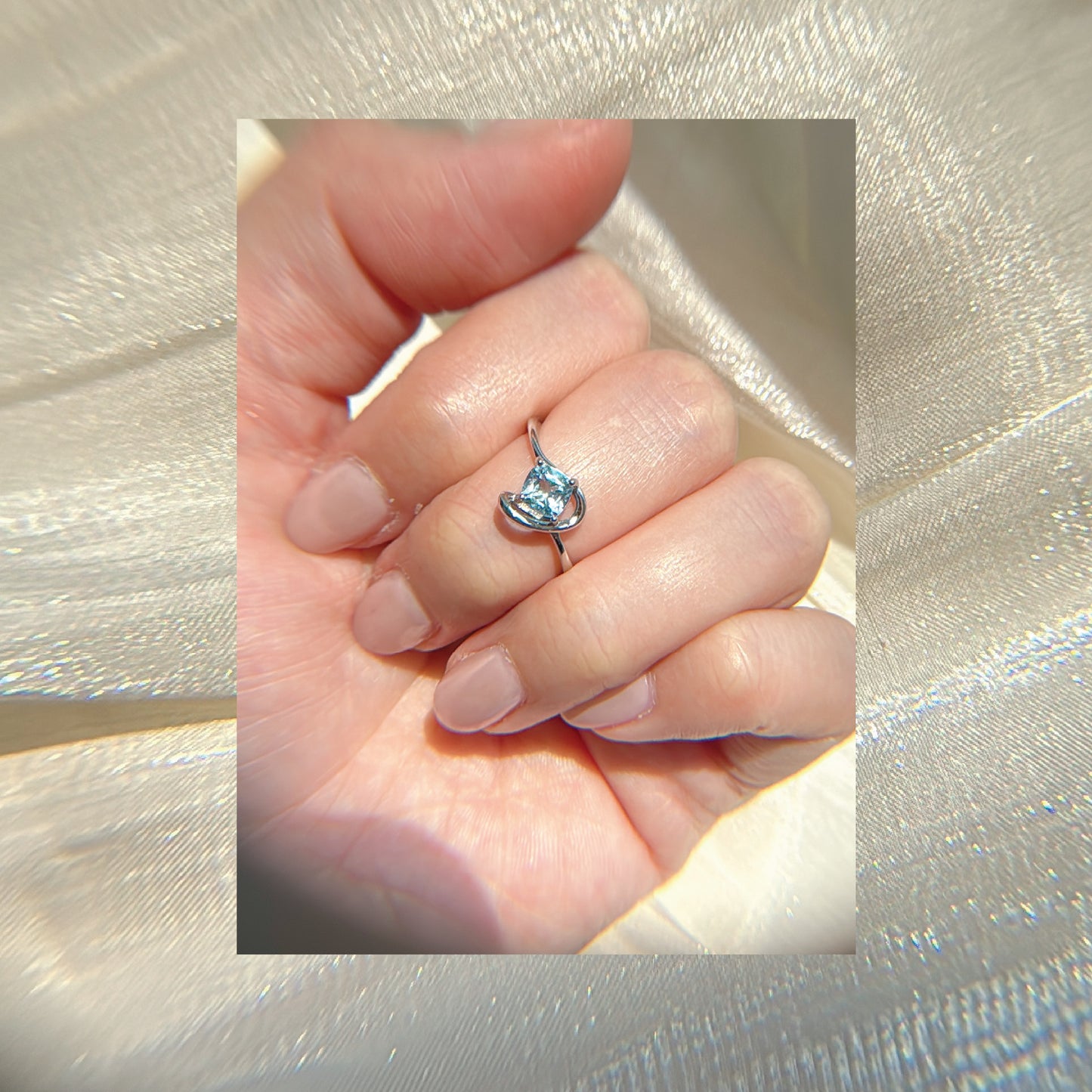 Topaz Hear Rings