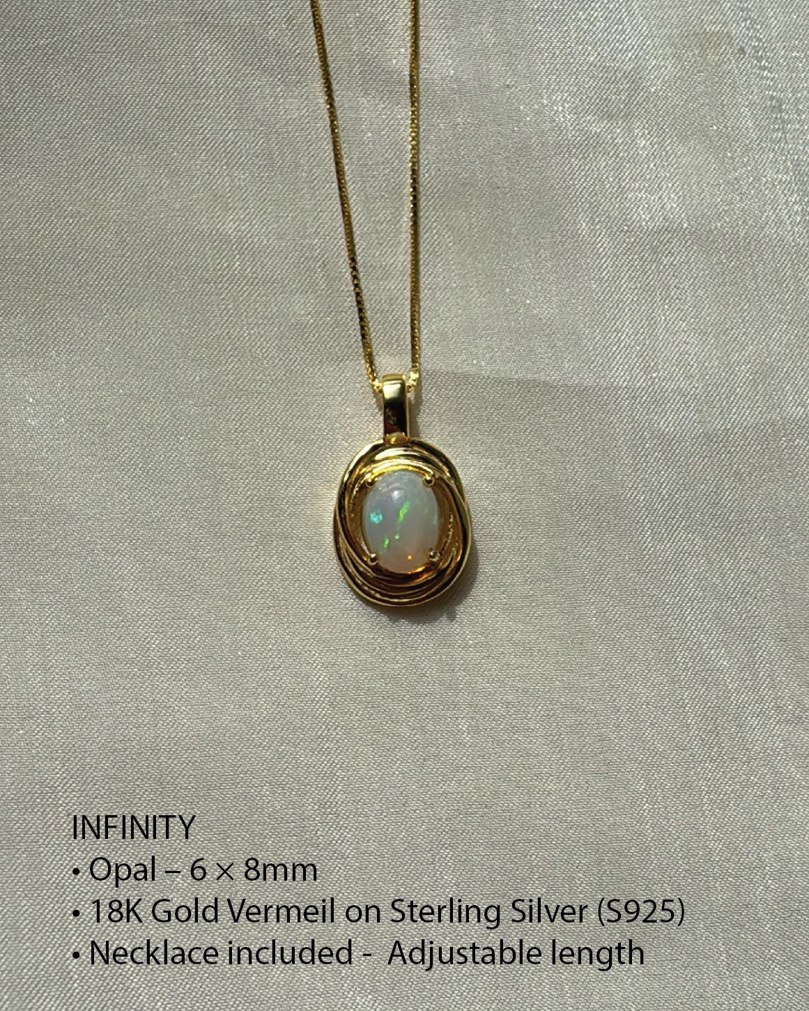 Opal Infinity Necklace