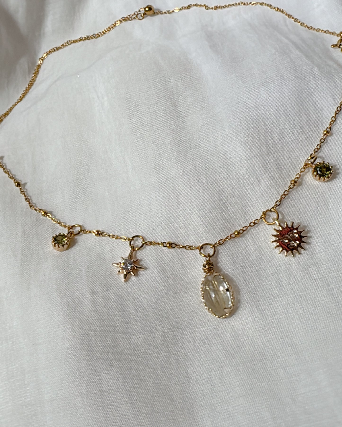 2ways | Gold Rutilated Necklace