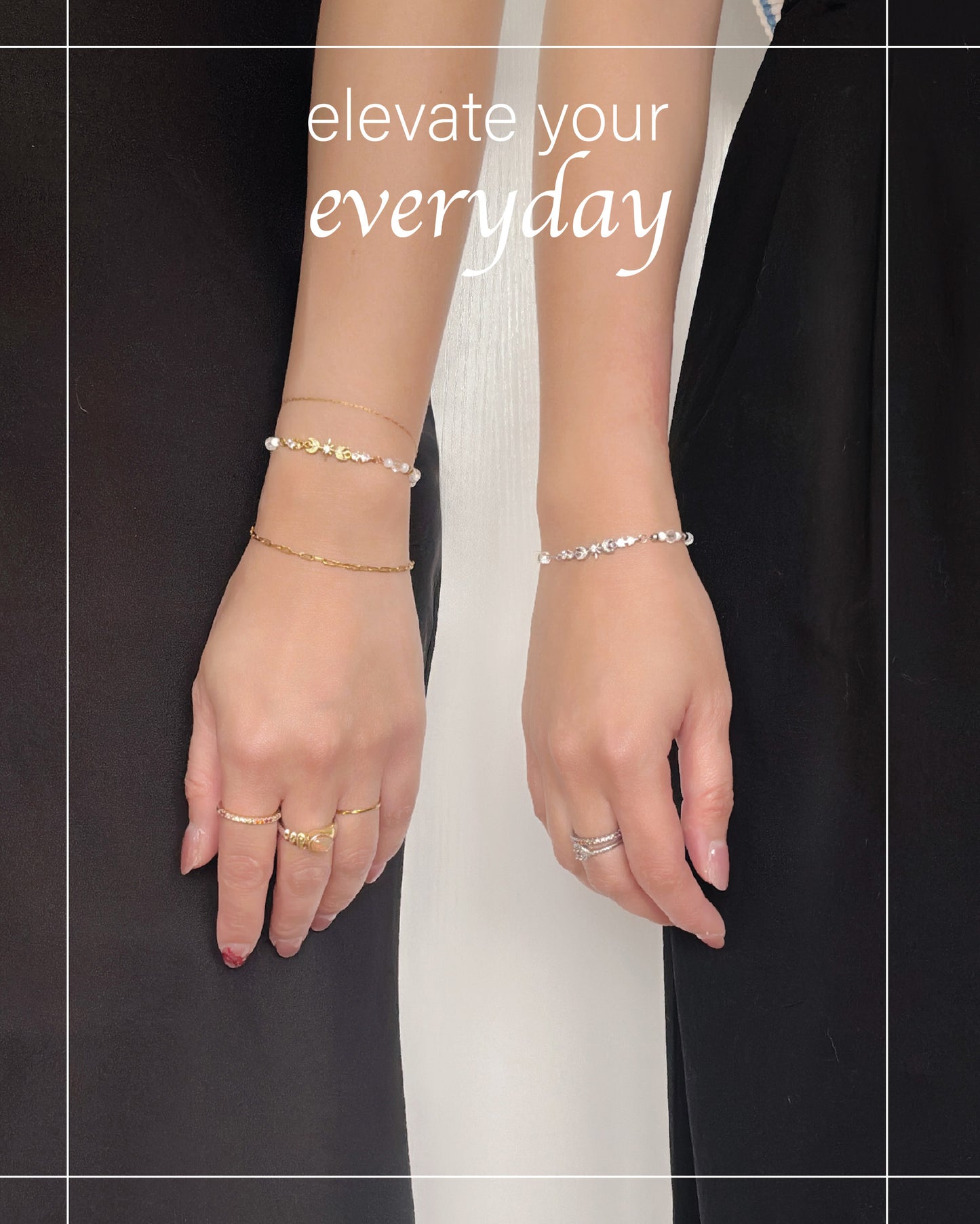Celestial Bracelet | Mother of Pearl and Clear Quartz