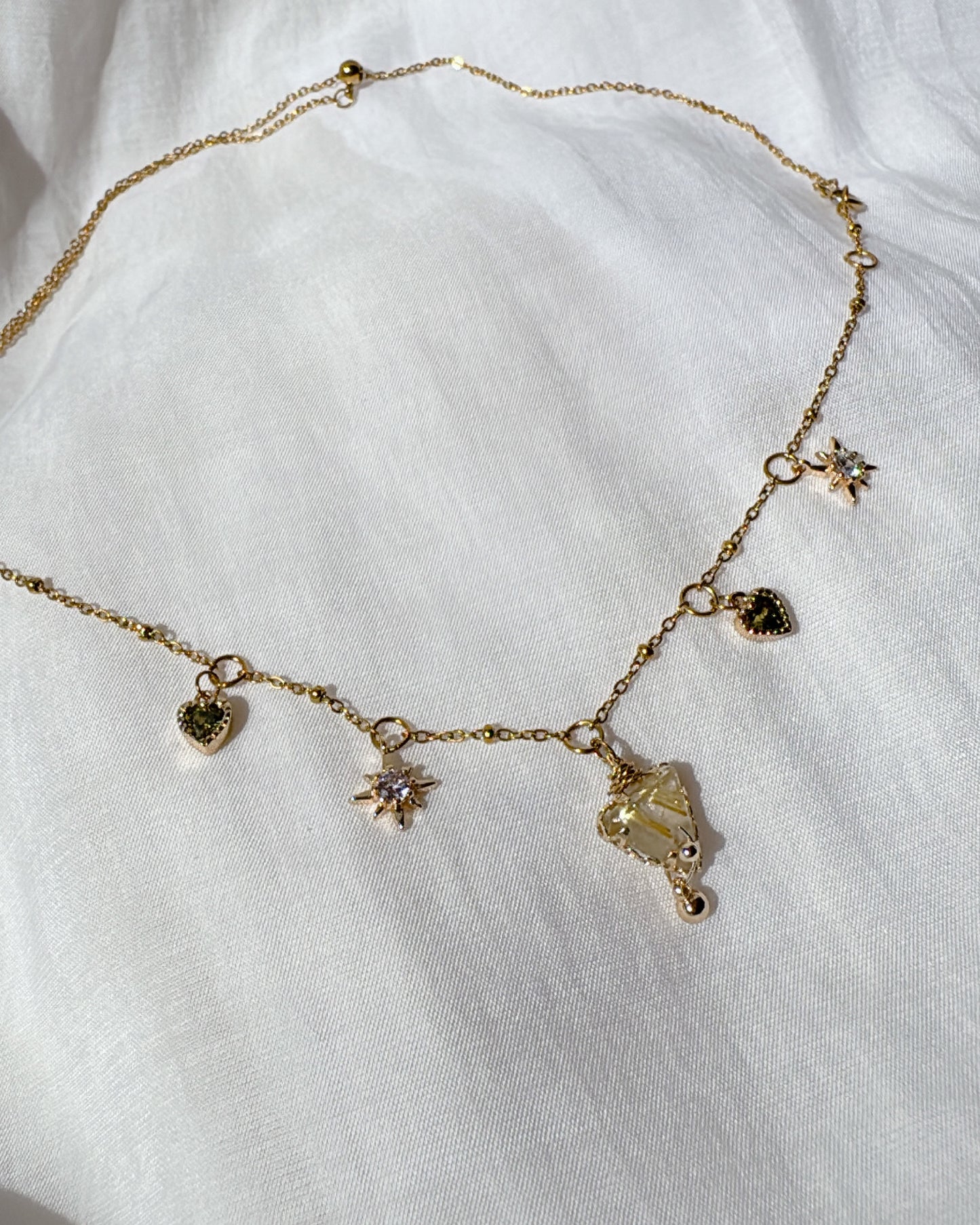 2ways | Gold Rutilated Necklace