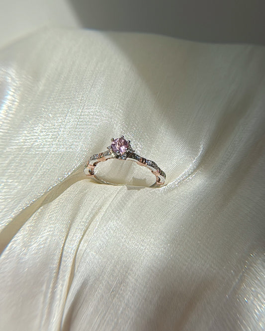 Pink Tourmaline Amour Rings