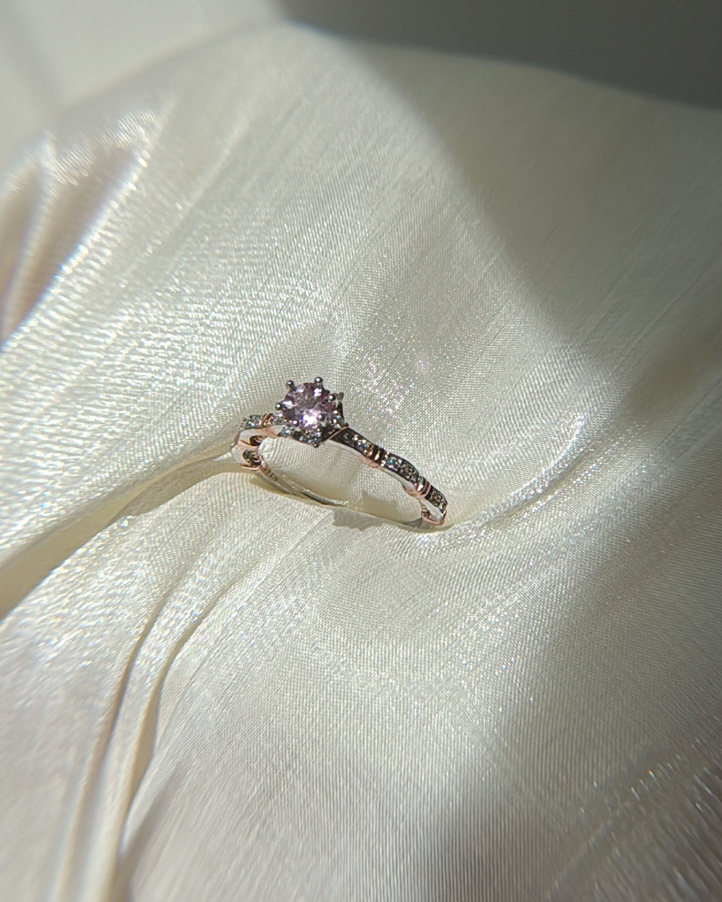 Pink Tourmaline Amour Rings